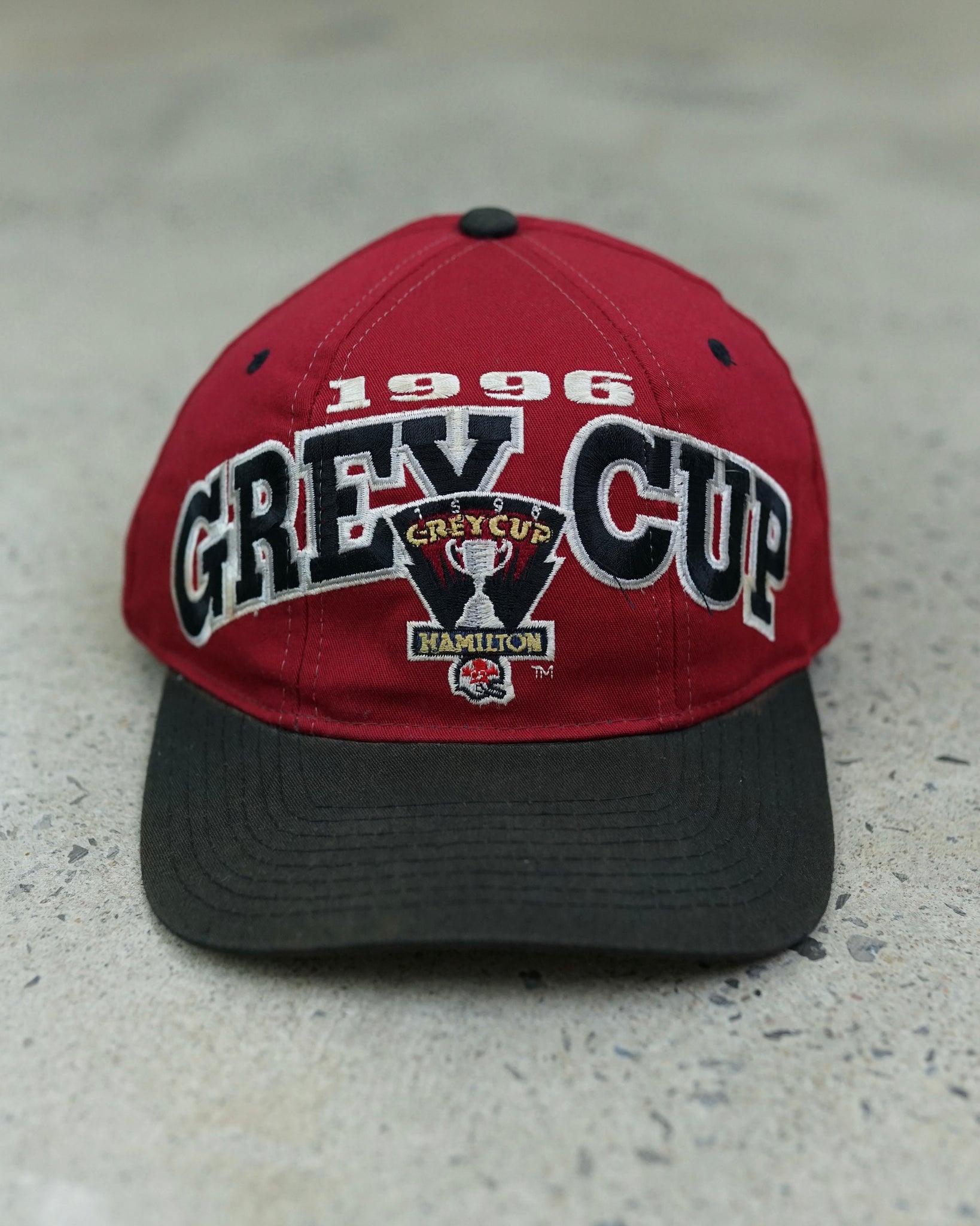 grey cup hamilton 1996 snapback hat