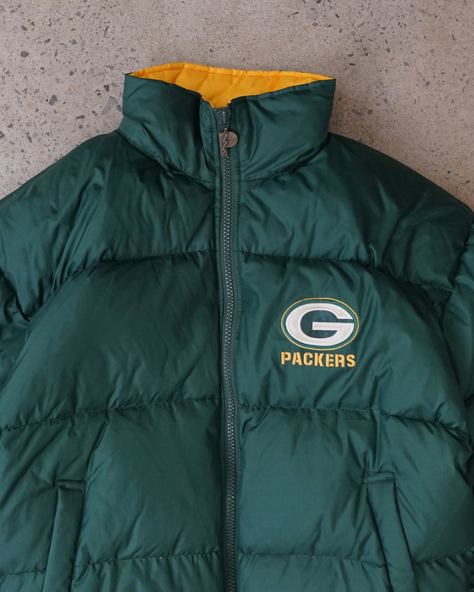 green bay packers pro player puffer jacket