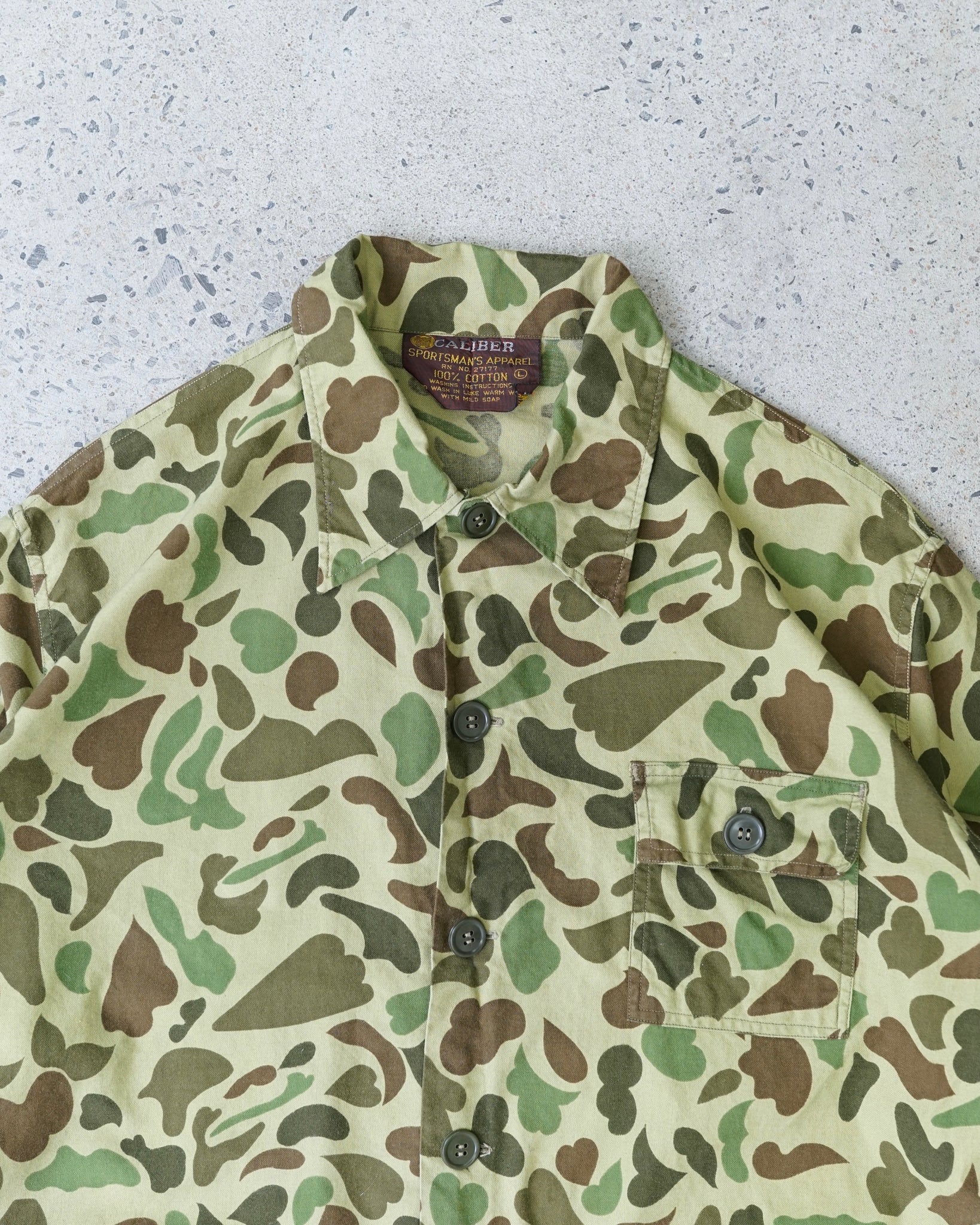 caliber frog skin camo button up shirt