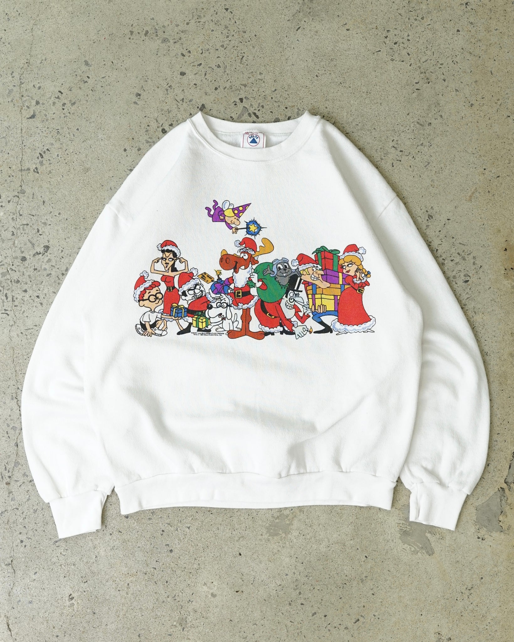 rocky and bullwinkle and friends 1993 crewneck - medium