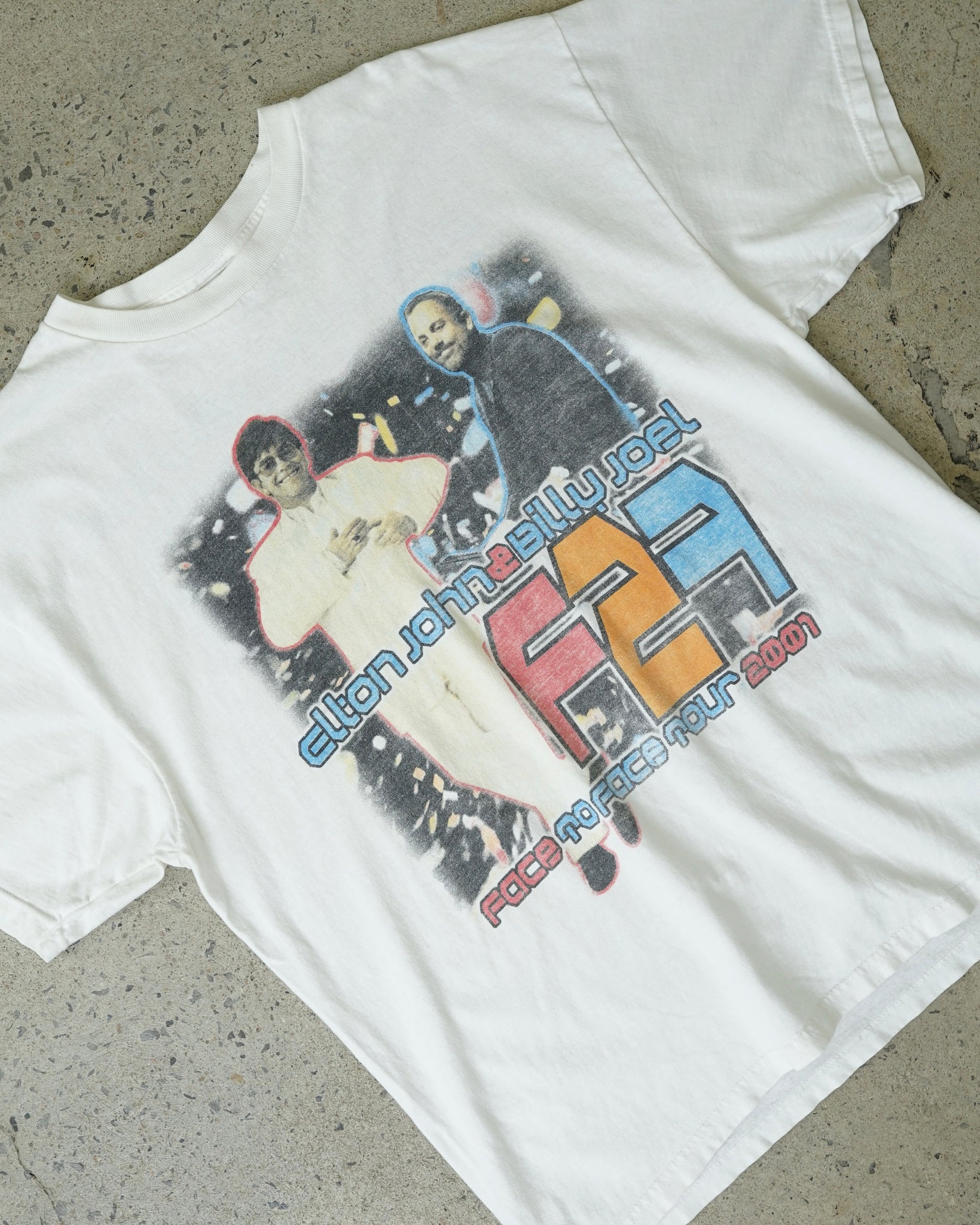 elton john and billy joel face to face tour 2001 t-shirt