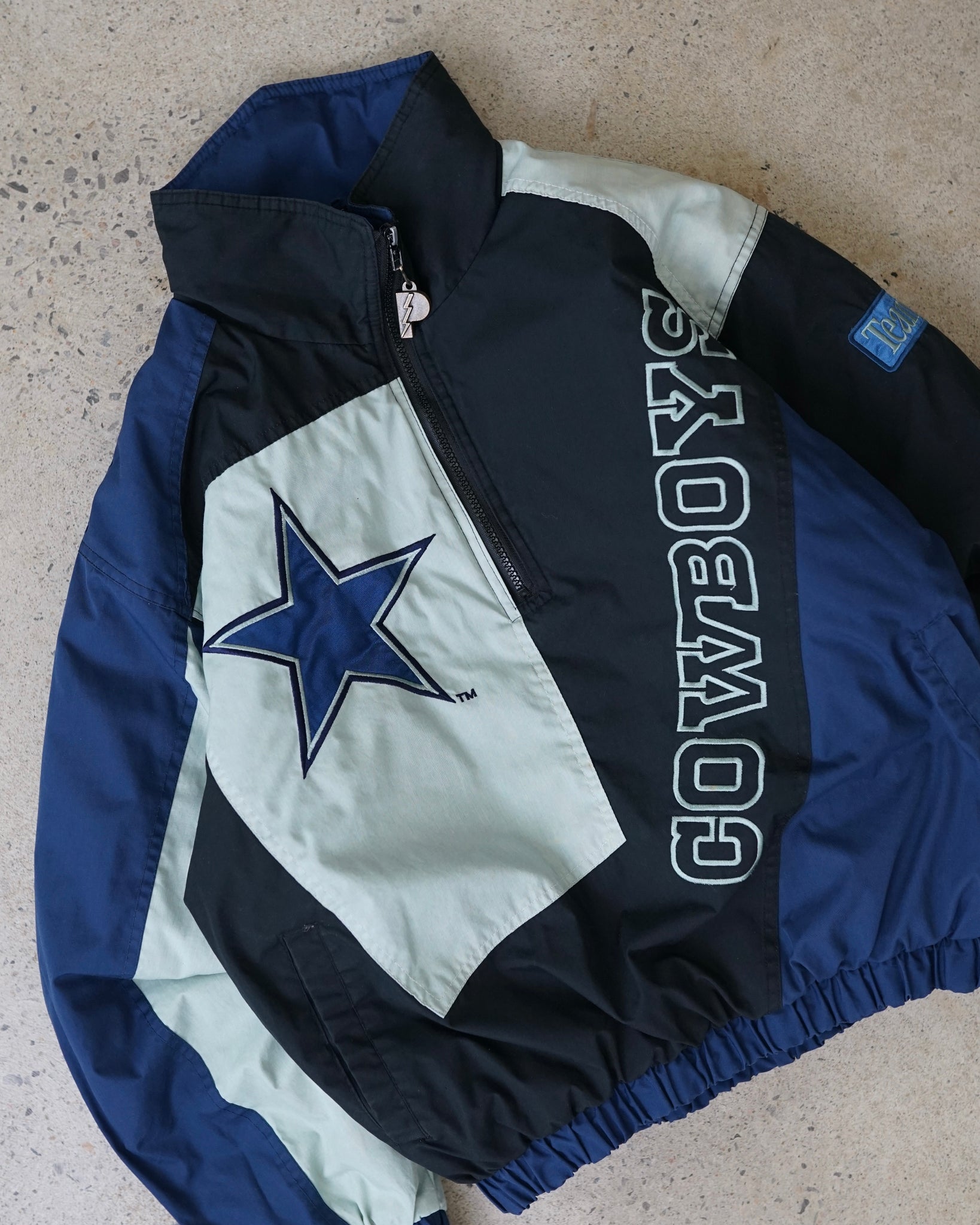 dallas cowboys football nfl 1/2 zip jacket
