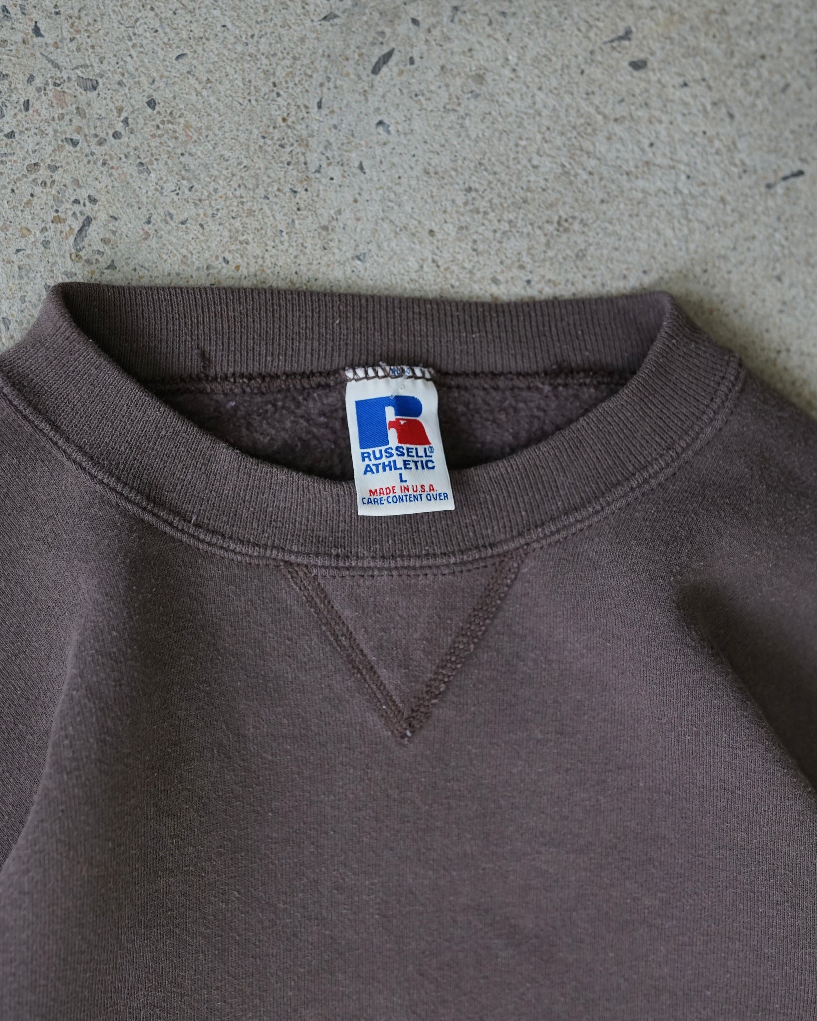 russell athletic brown crewneck