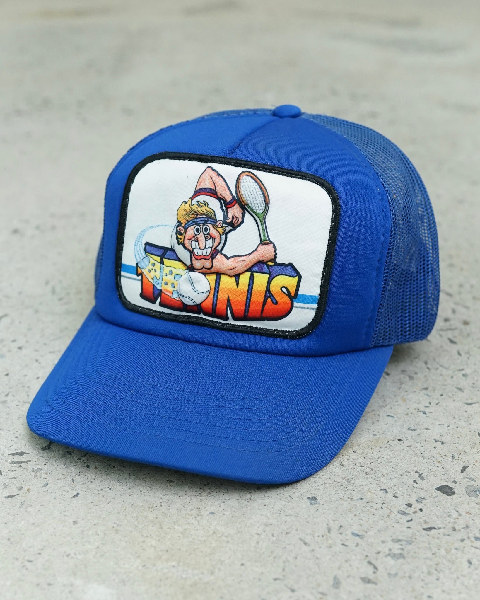 3d tennis player trucker hat