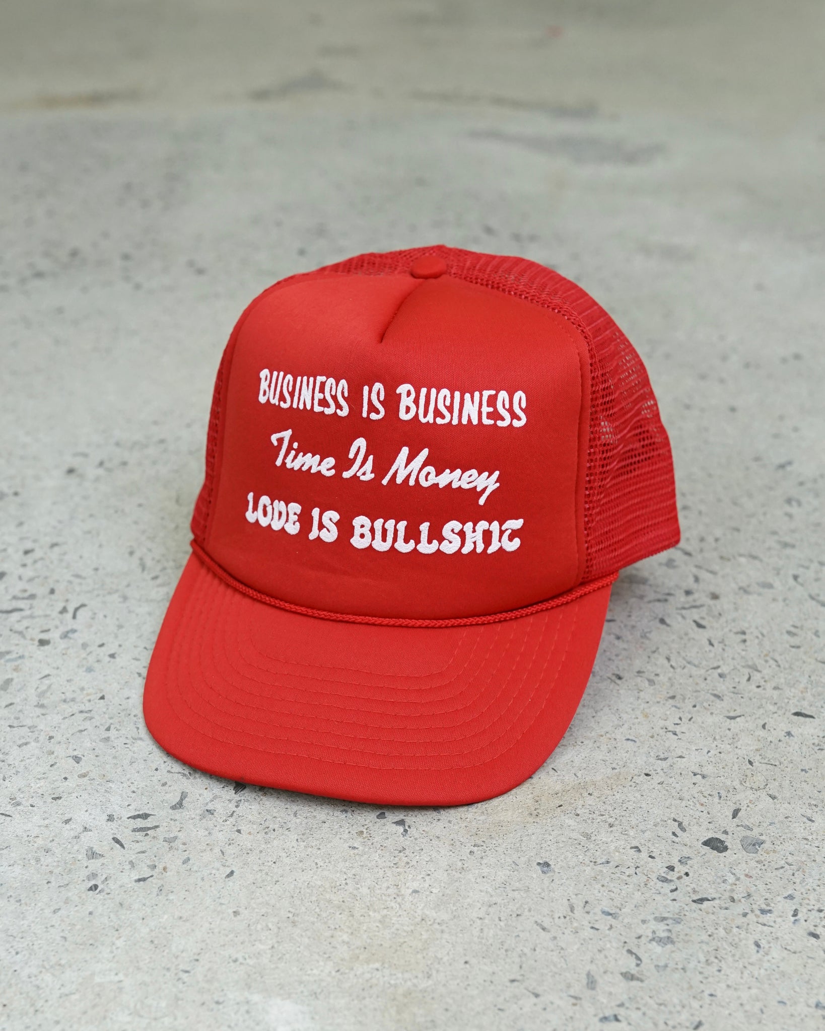 business is business trucker hat