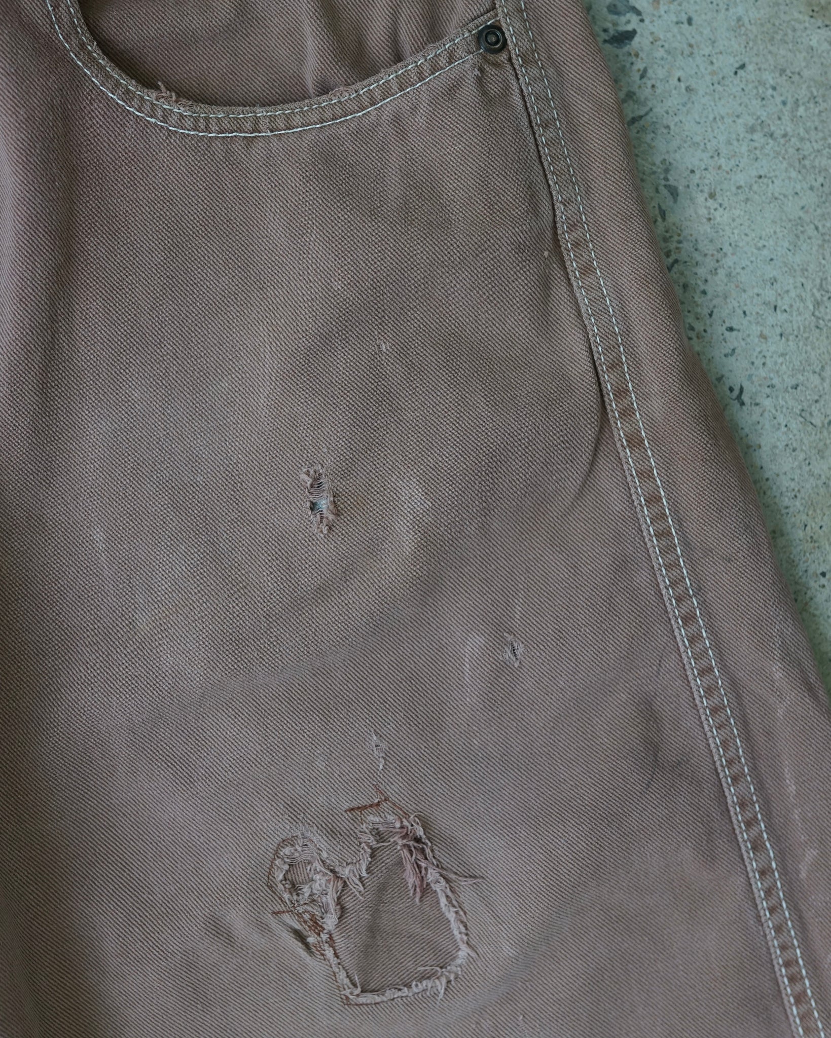 split jean shorts