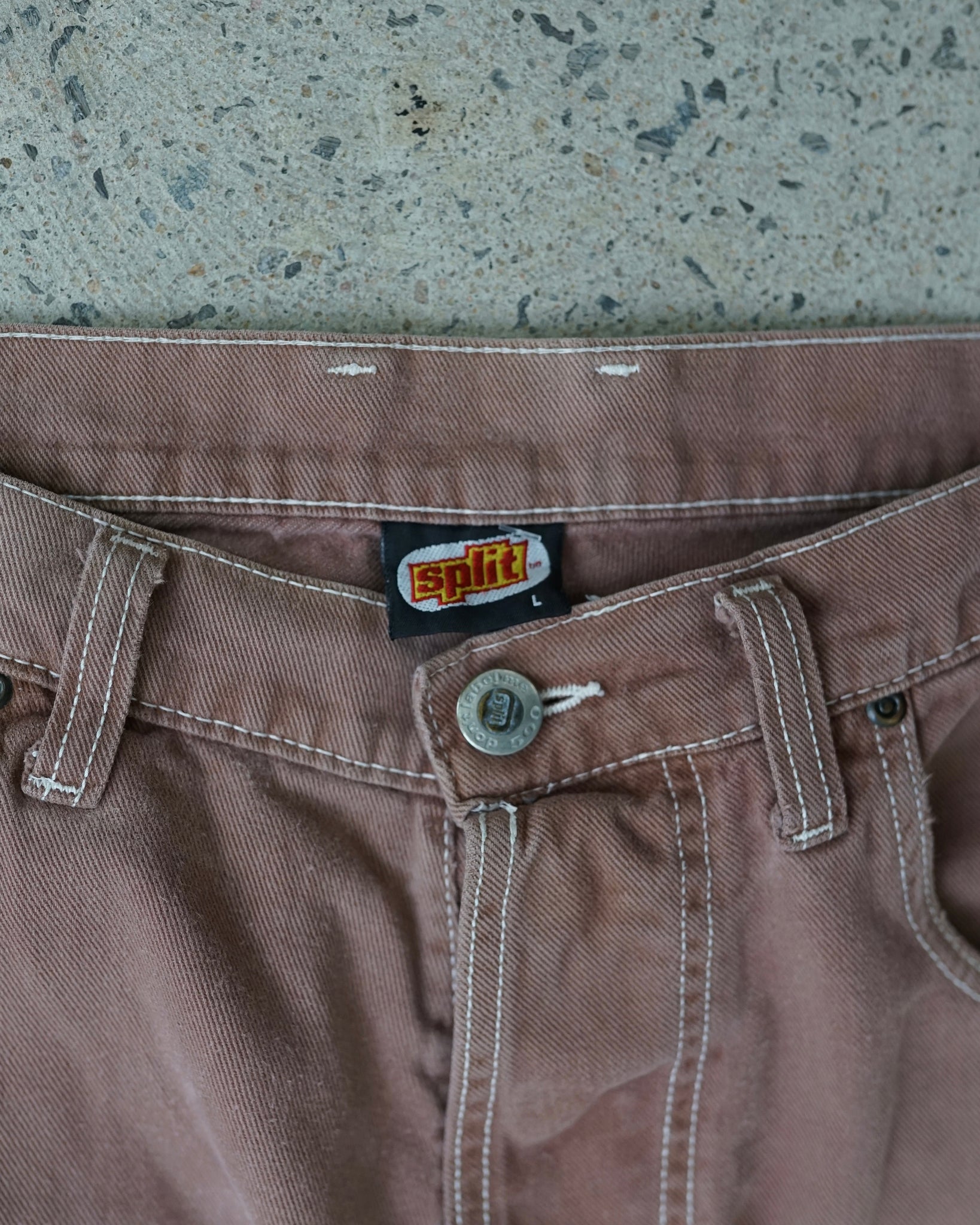 split jean shorts