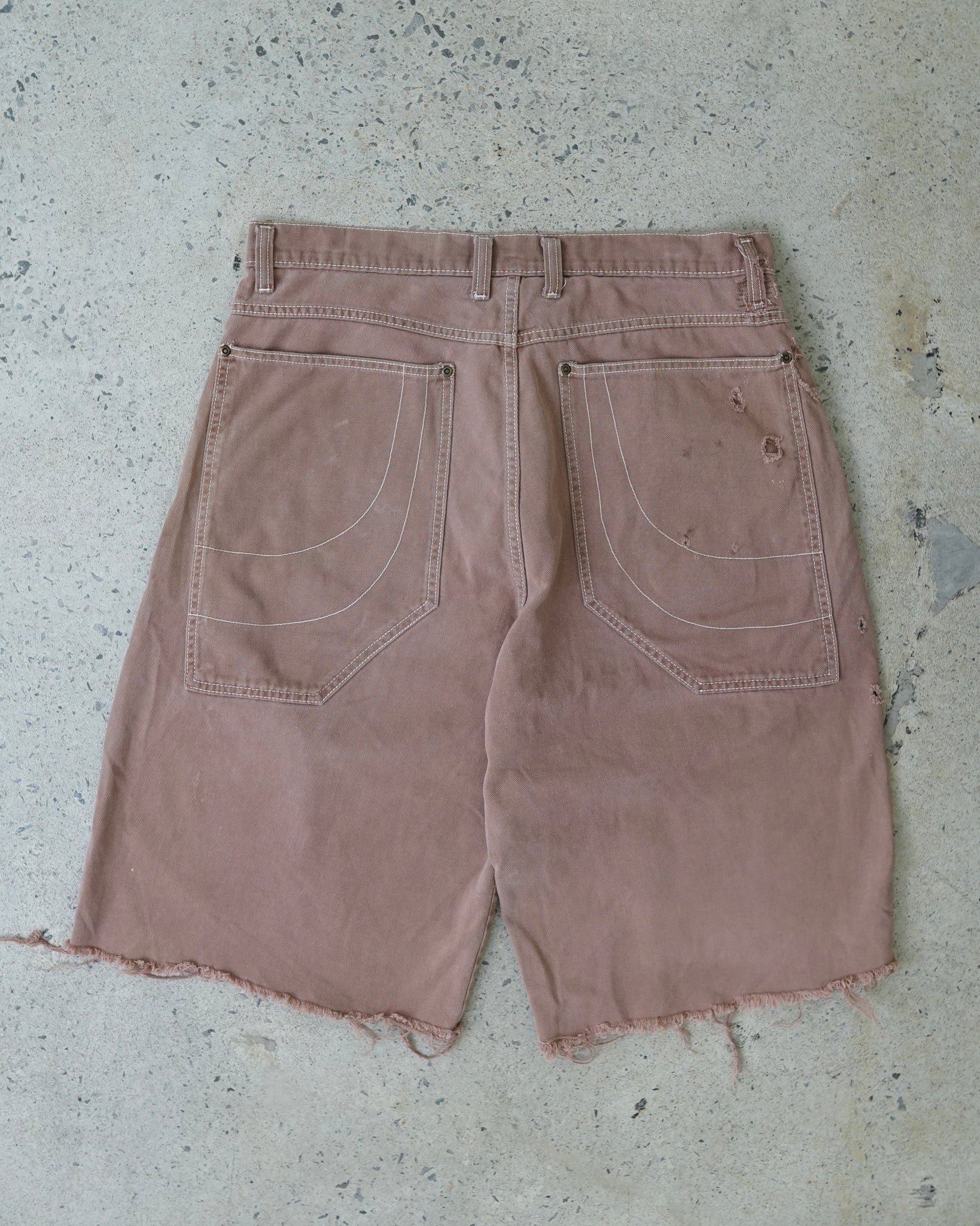split jean shorts