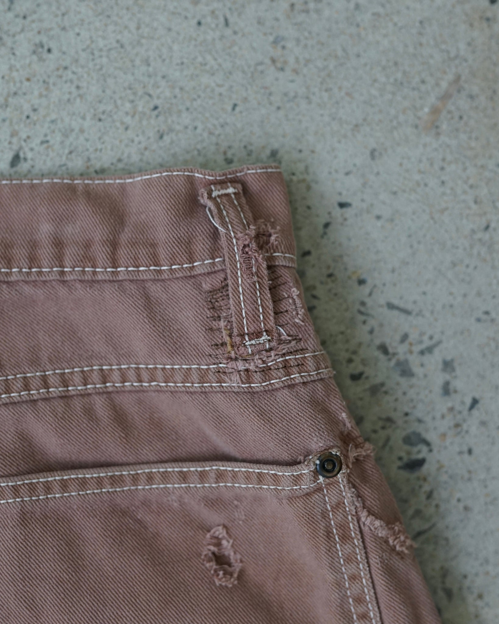 split jean shorts