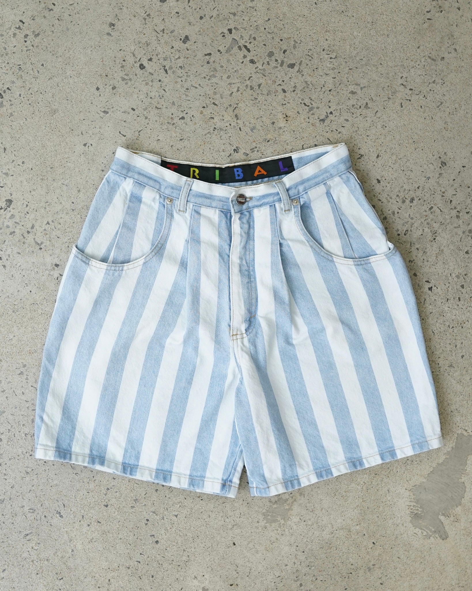 tribal stripped jeans shorts
