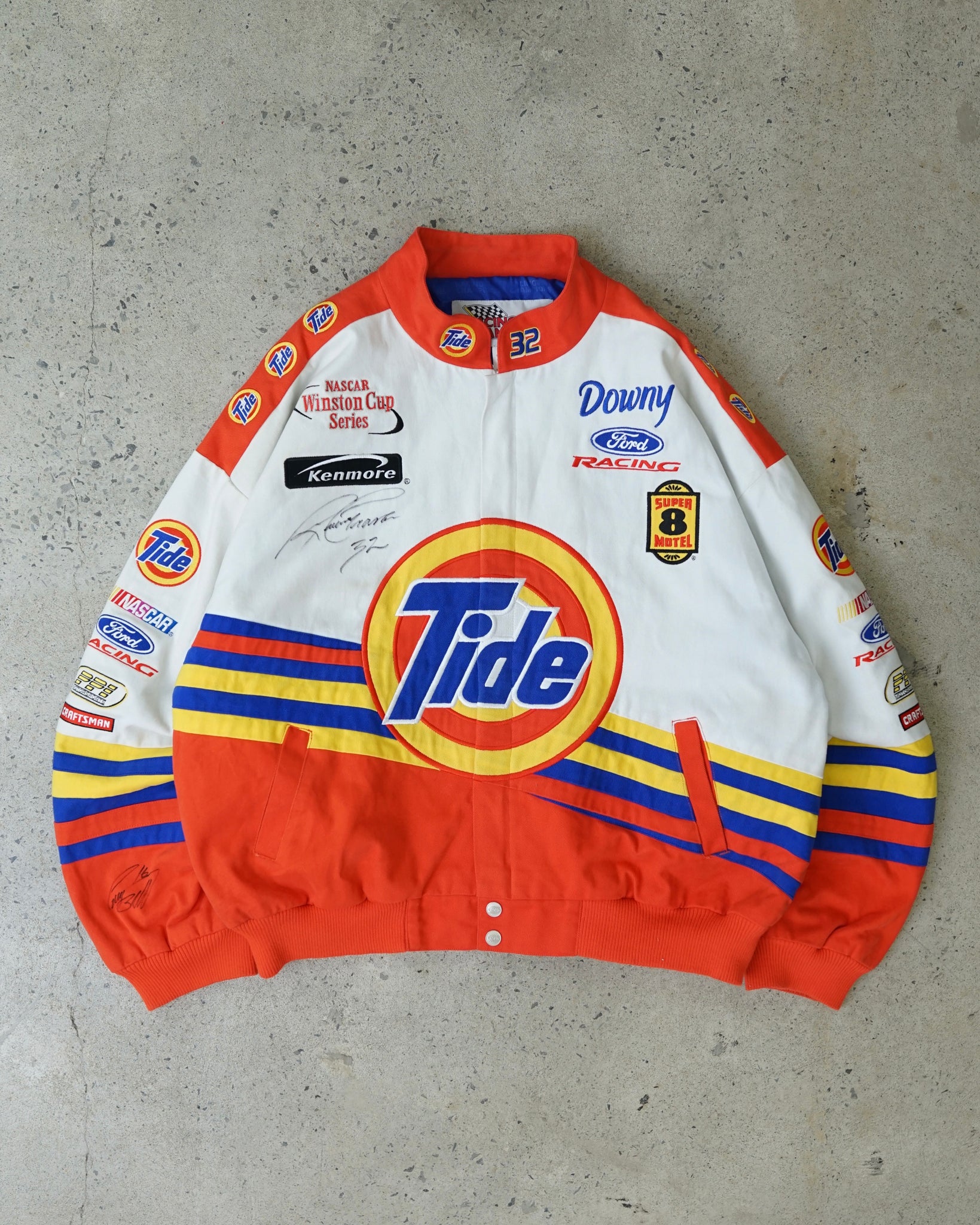 tide ford ricky craven autographed nascar jacket