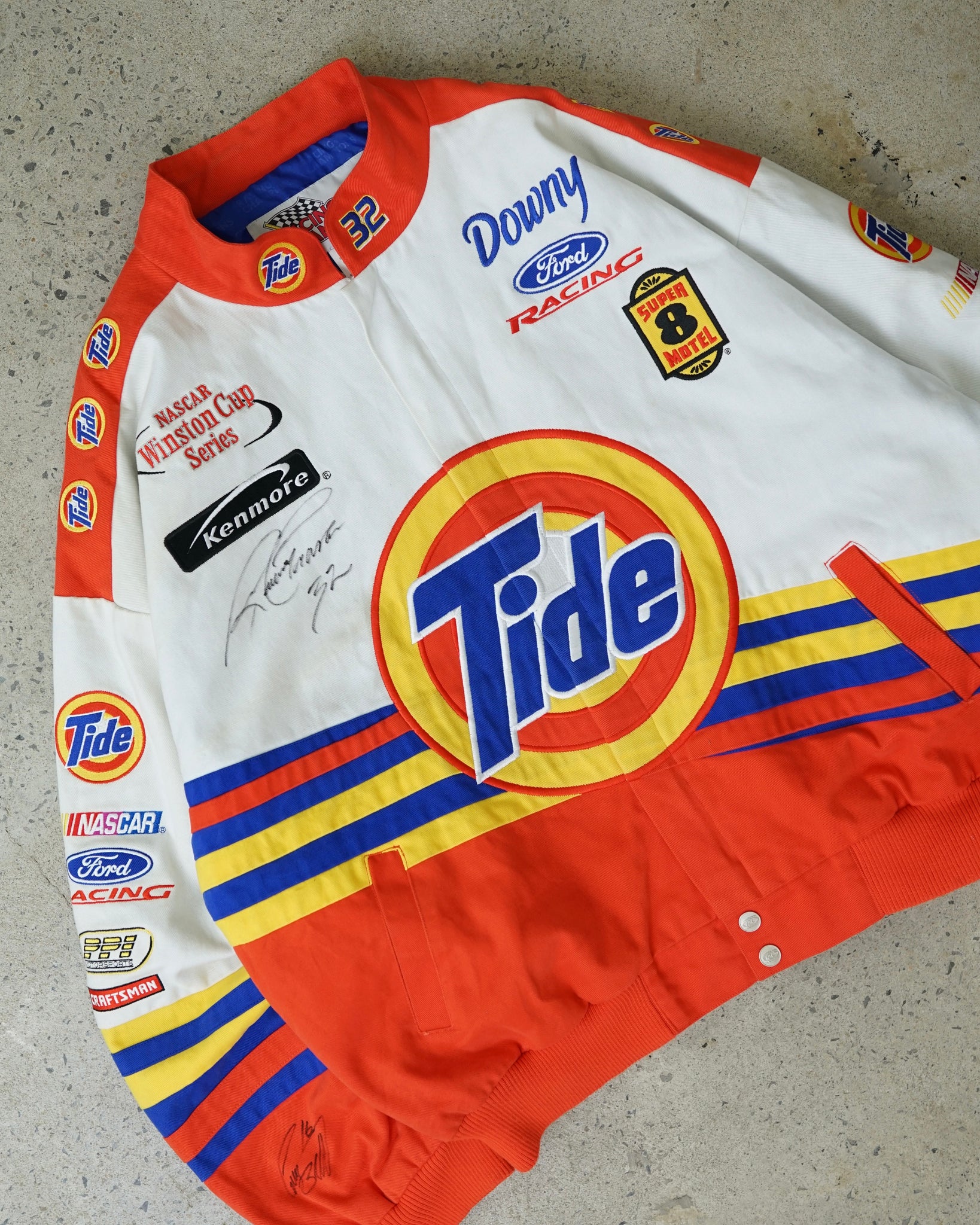 tide ford ricky craven autographed nascar jacket