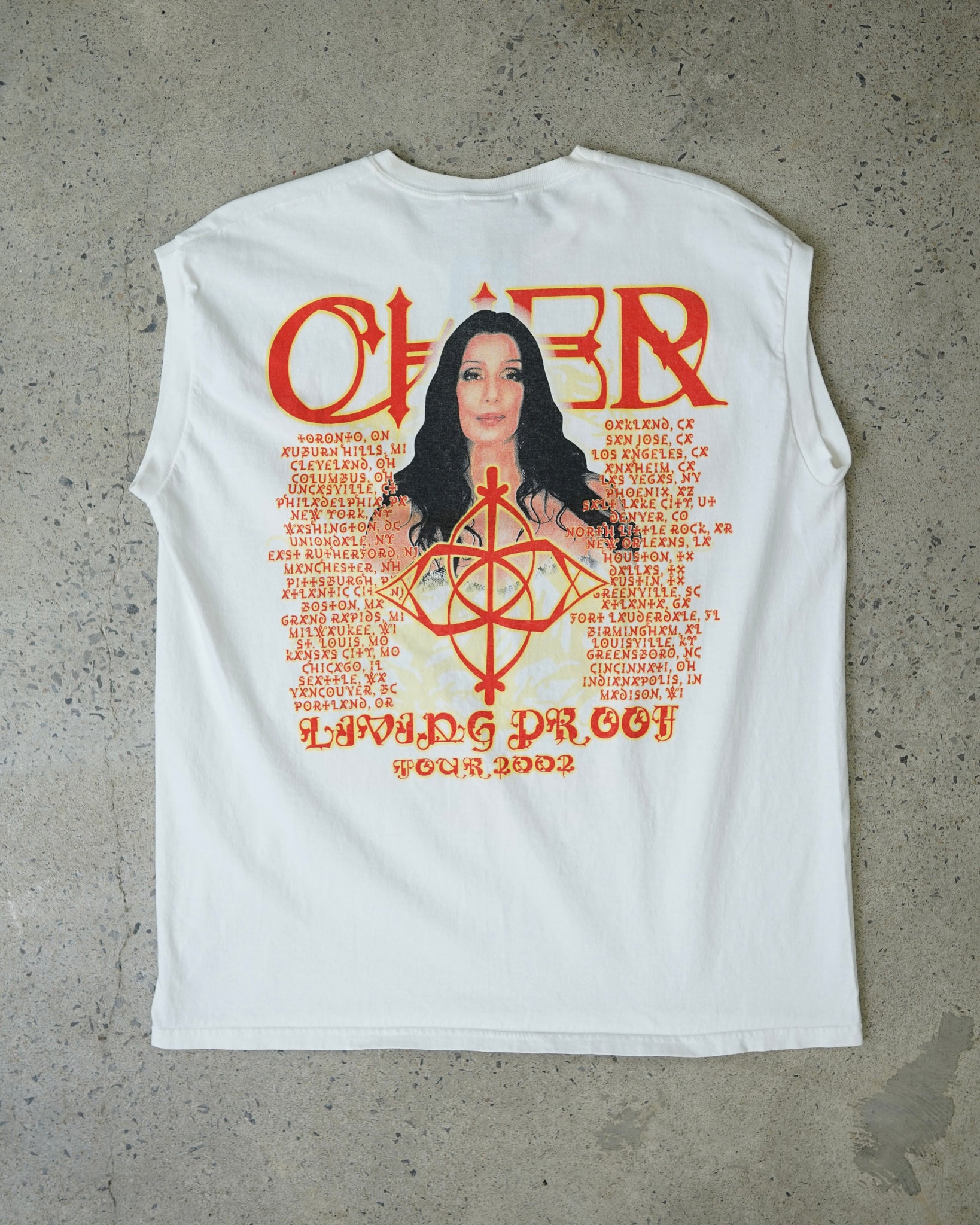 cher tour 2002 muscle tank - XL