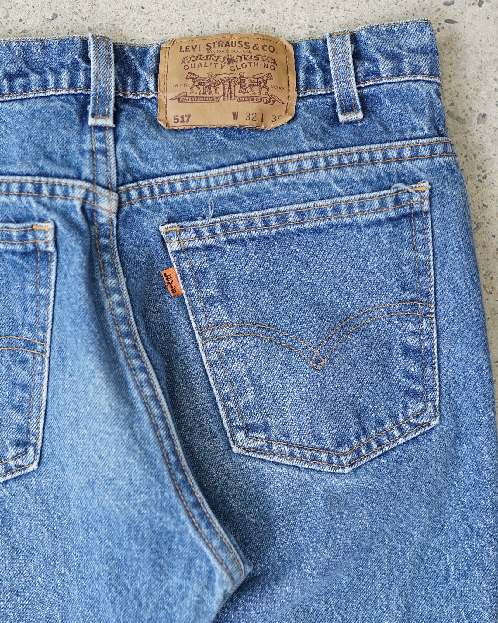 levi's 517 orange tab jeans - 30x30