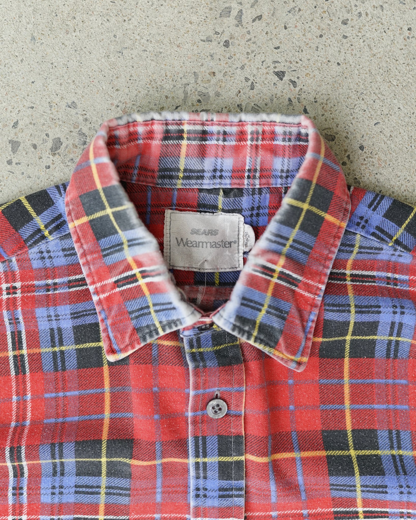 sears wearmaster button up shirt - medium