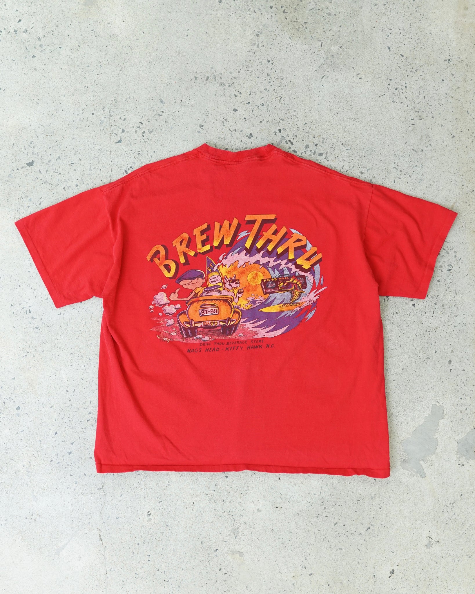 brew thru nags head t-shirt - boxy XXL