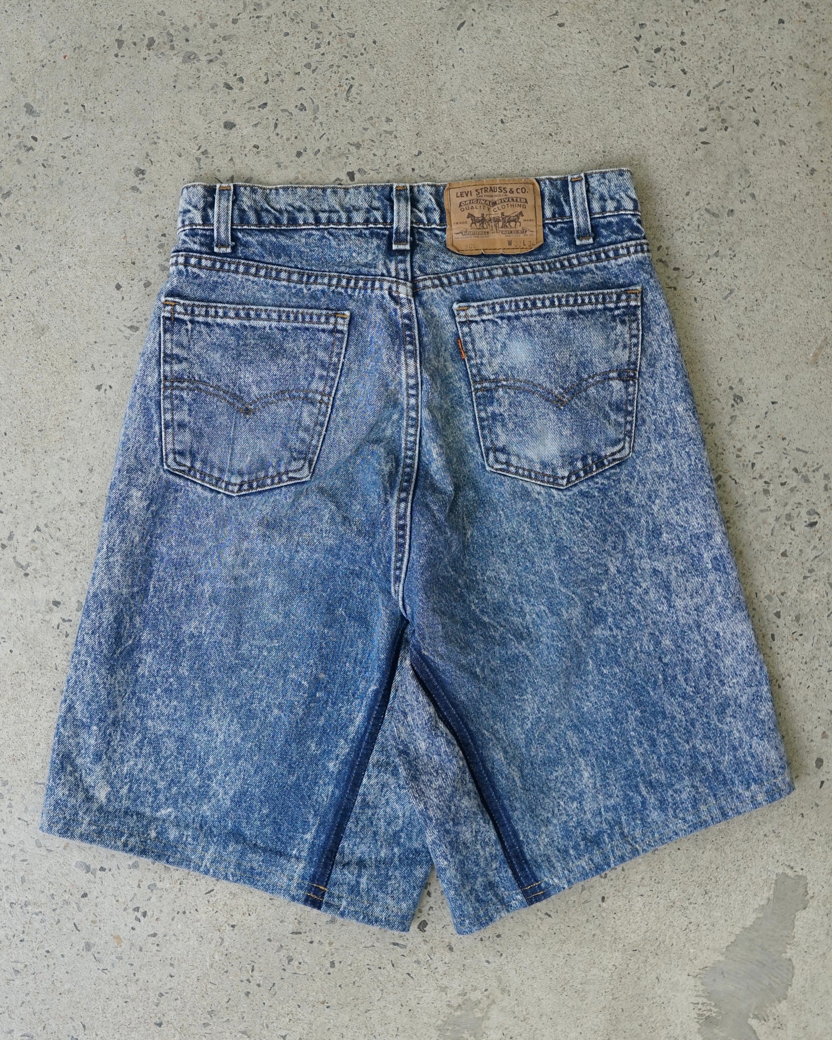 levi's 505 orange tab reworked shorts
