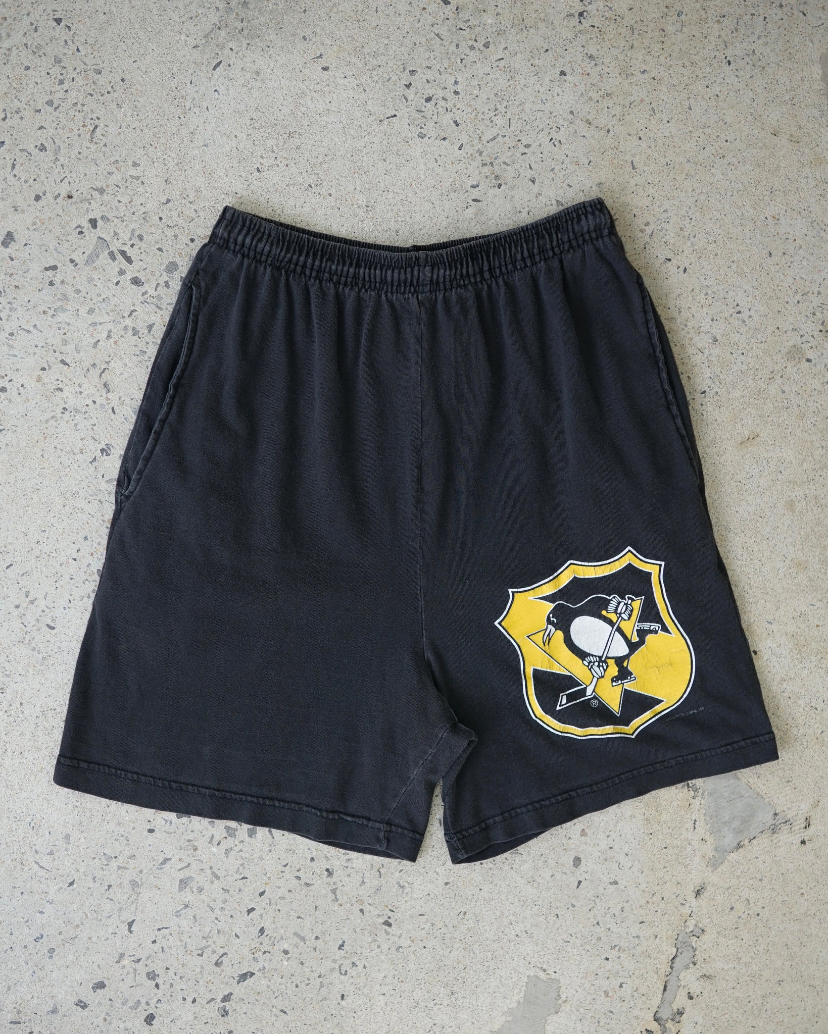 pittsburgh penguins 1990 shorts - medium