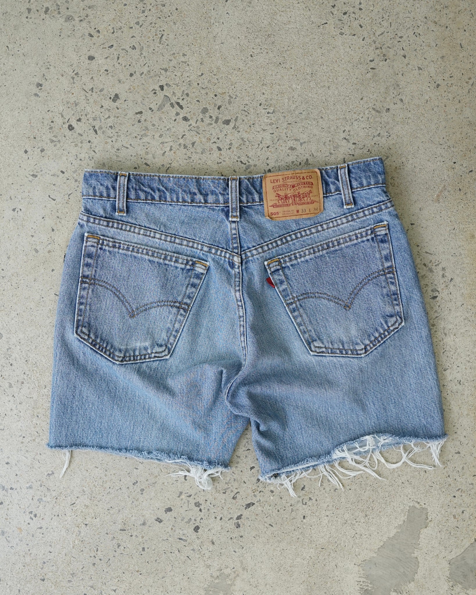 levi's 505 cut-off jean shorts