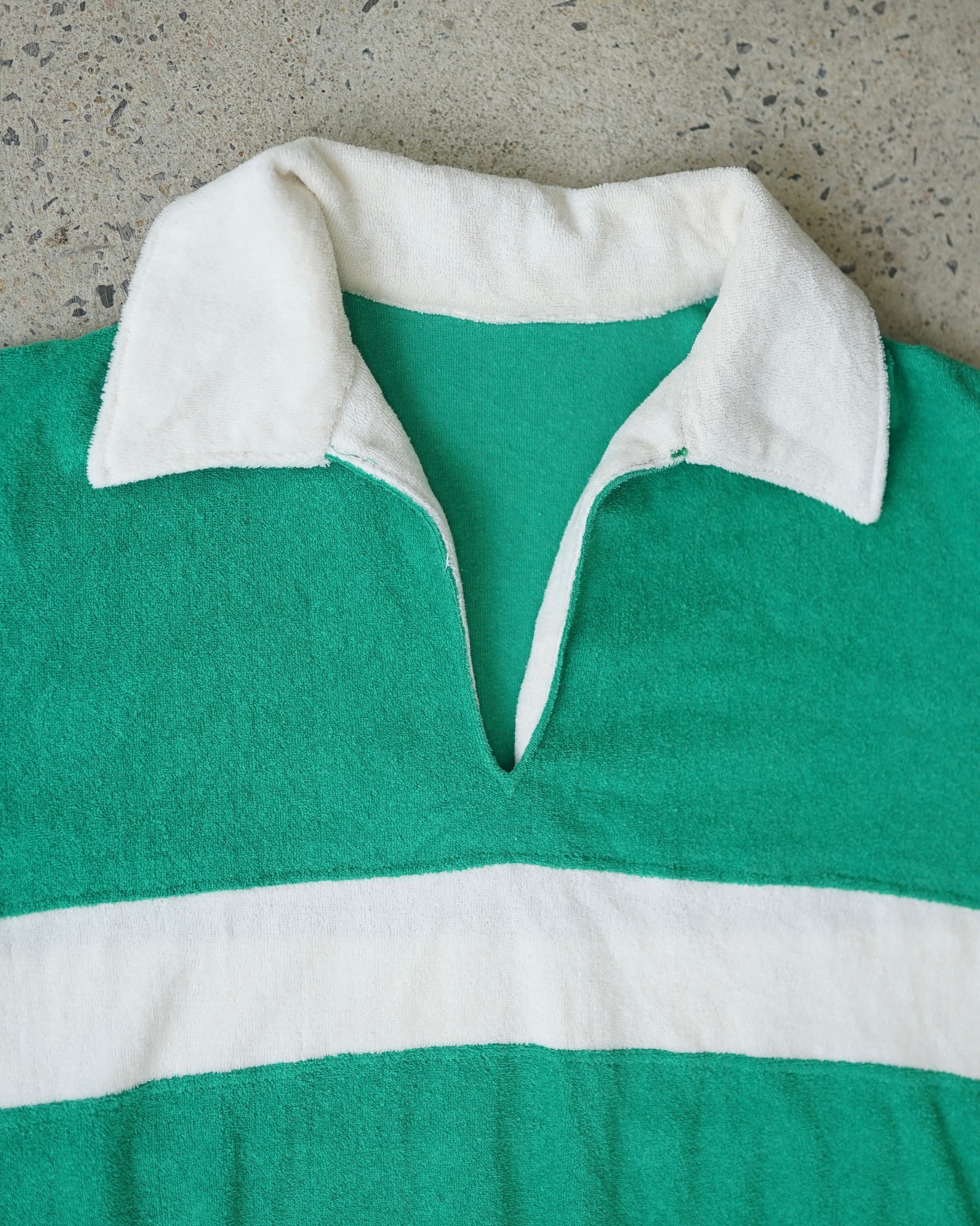 70s terrycloth polo t-shirt - small