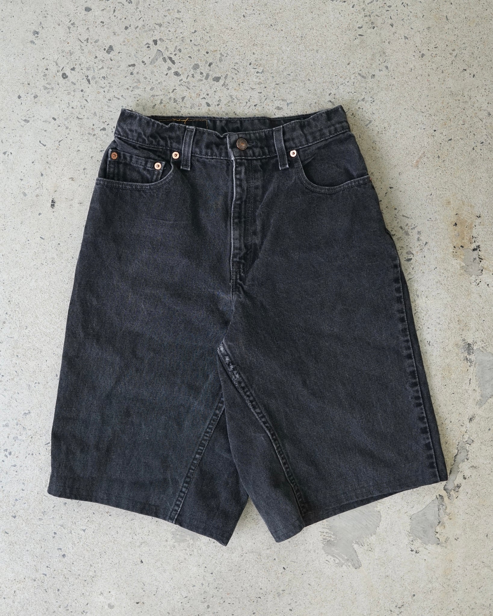 levi's 550 reworked jean shorts