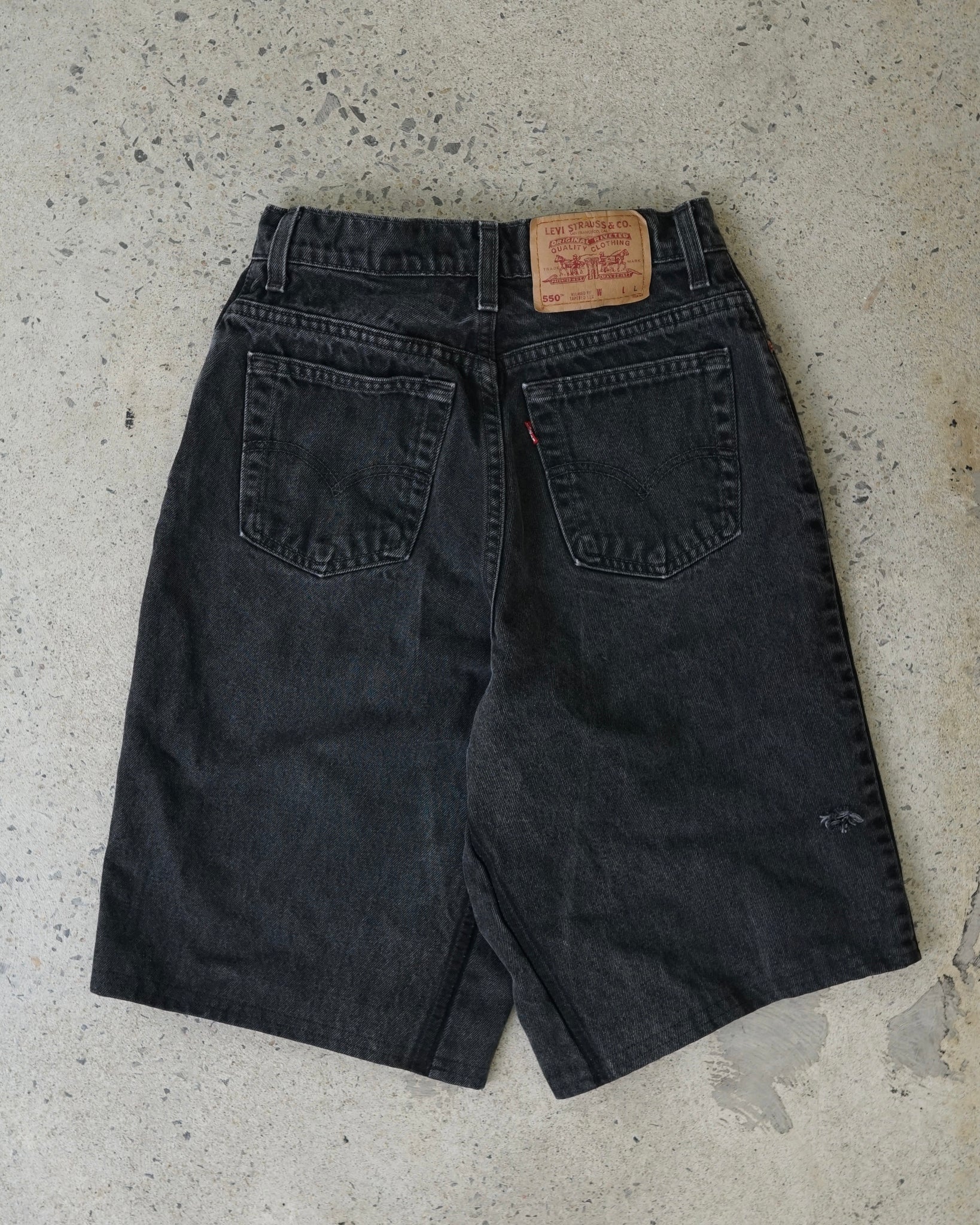 levi's 550 reworked jean shorts