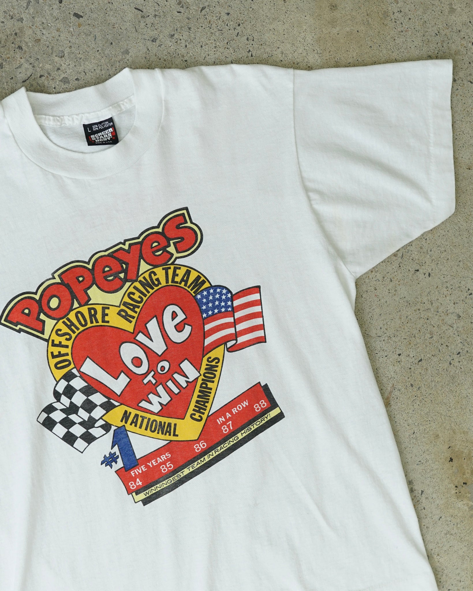 popeyes racing superboat t-shirt