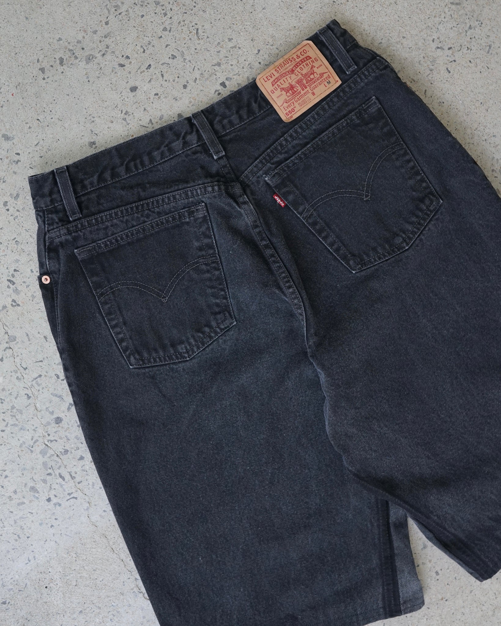 levi's 550 reworked jean shorts