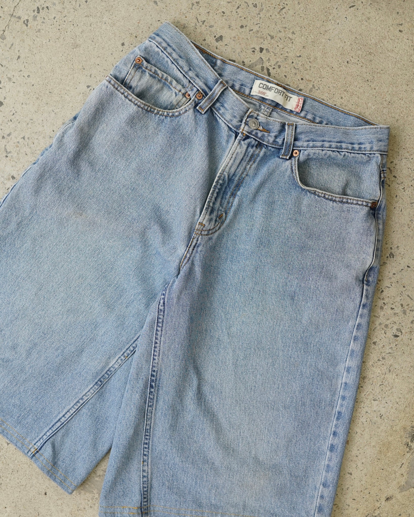 levi's 560 reworked jean shorts