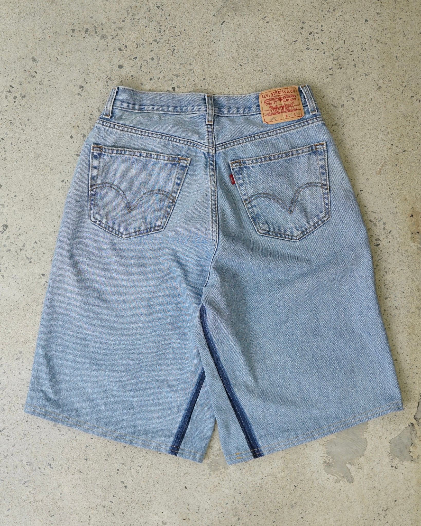 levi's 560 reworked jean shorts