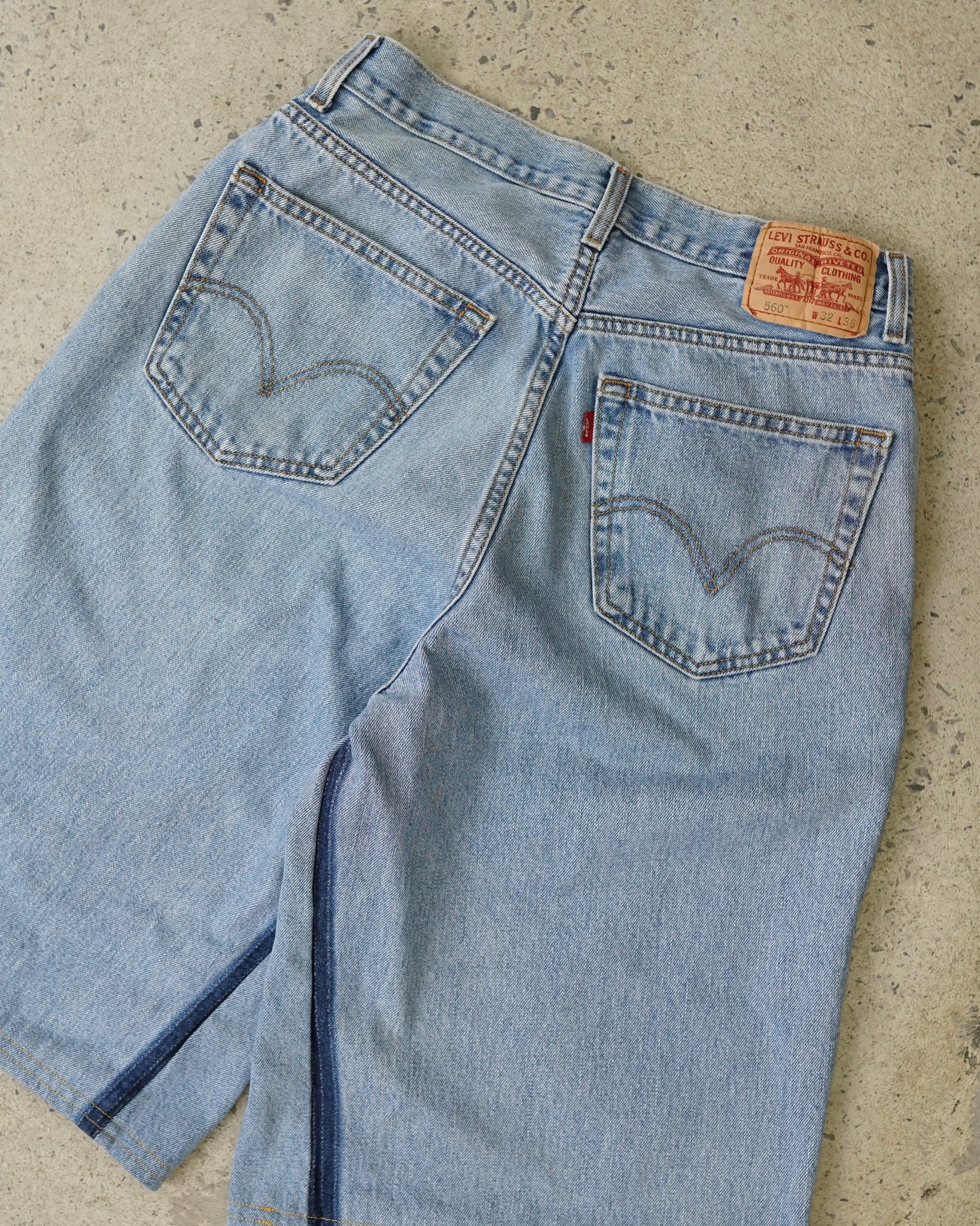 levi's 560 reworked jean shorts