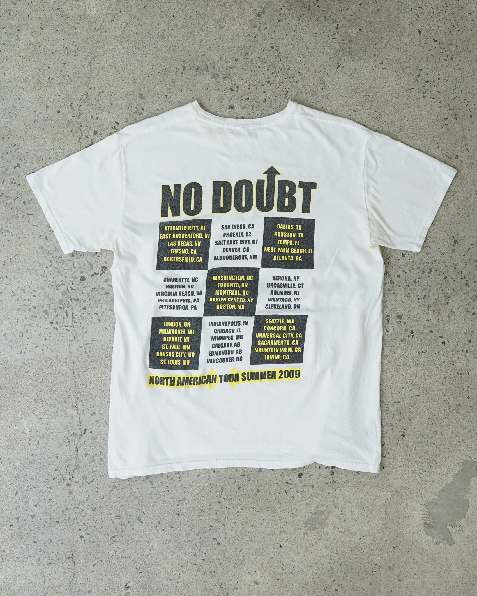 no doubt north american tour 2009 band t-shirt