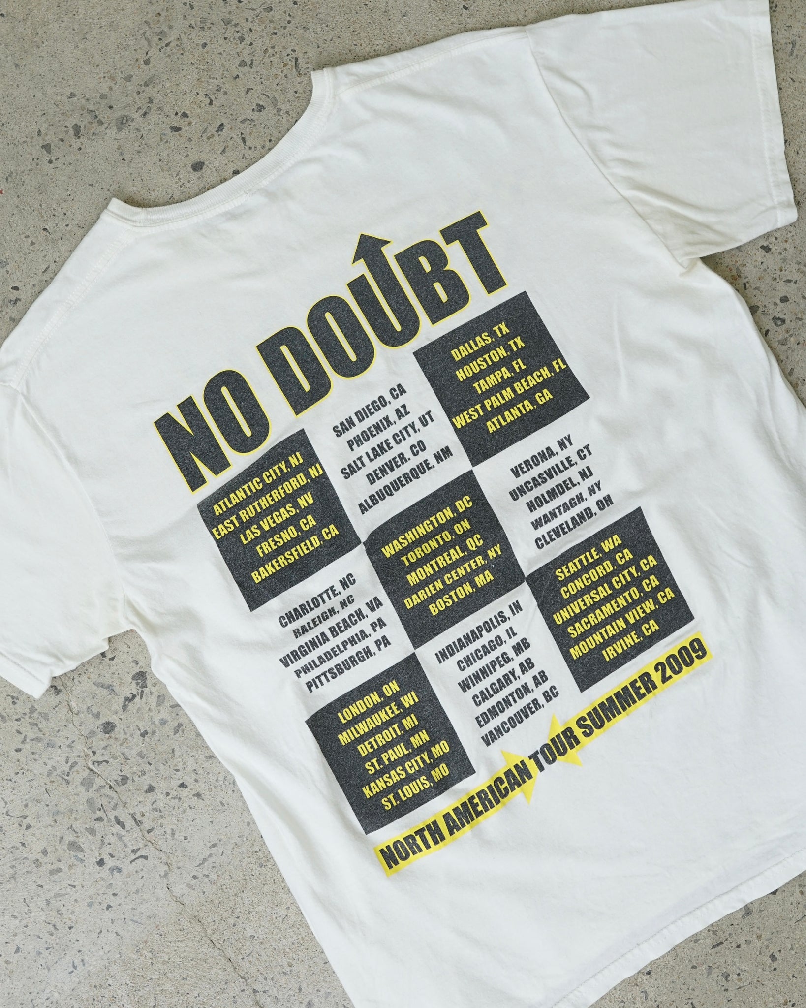 no doubt north american tour 2009 band t-shirt