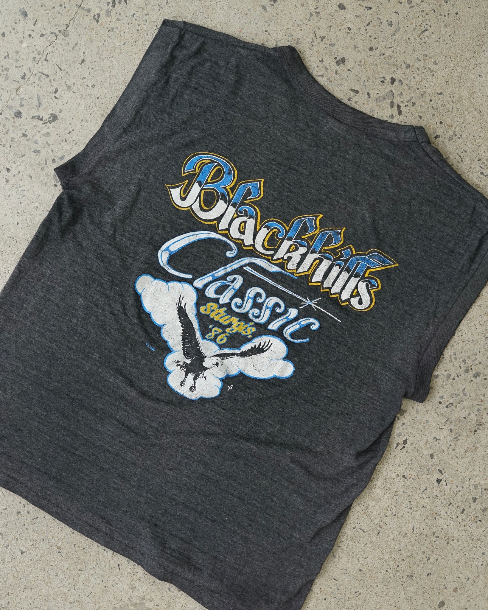 blackhills classic sturgis 1986 paper thin muscle tank