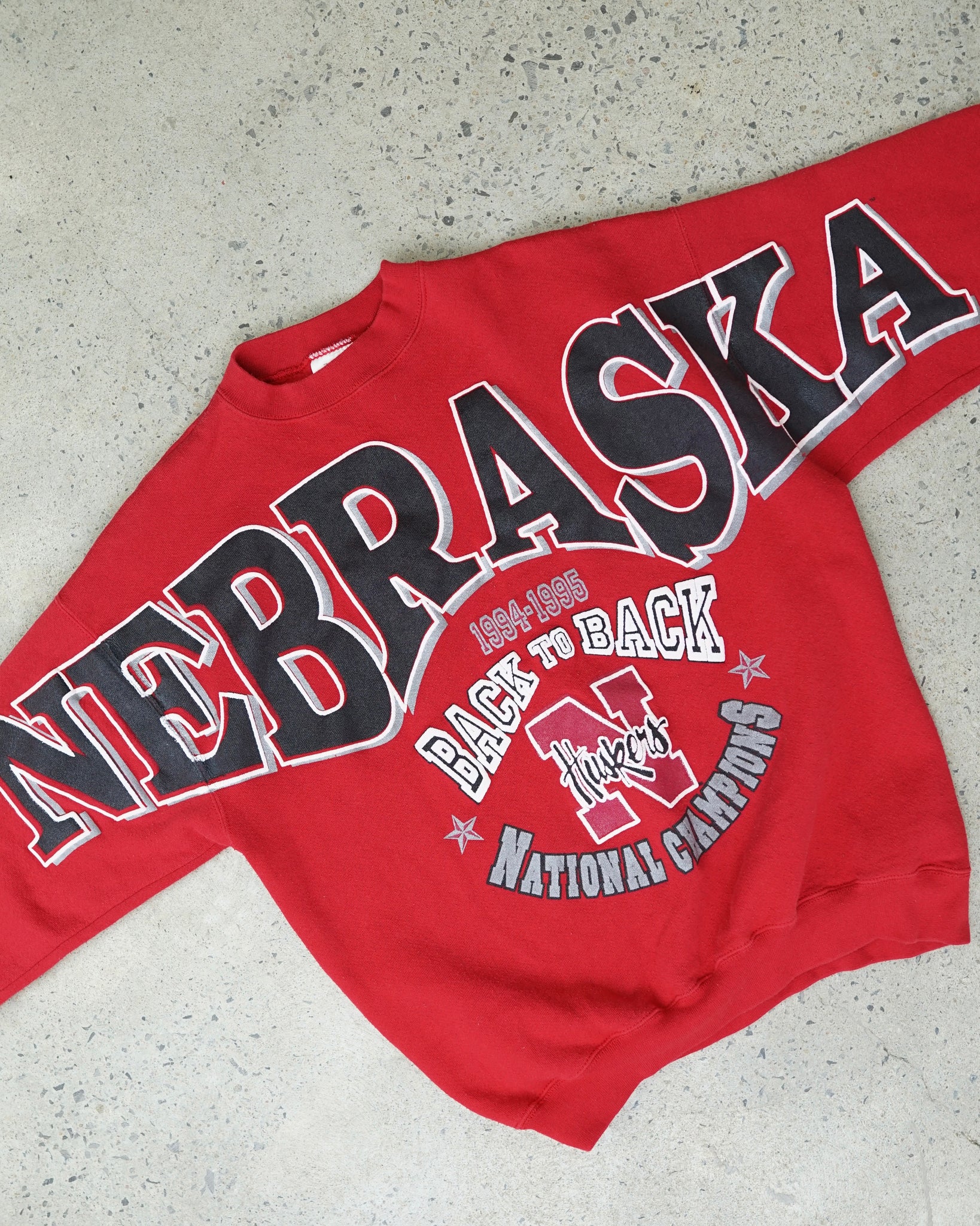 nebraska cornhuskers 1995 crewneck - medium