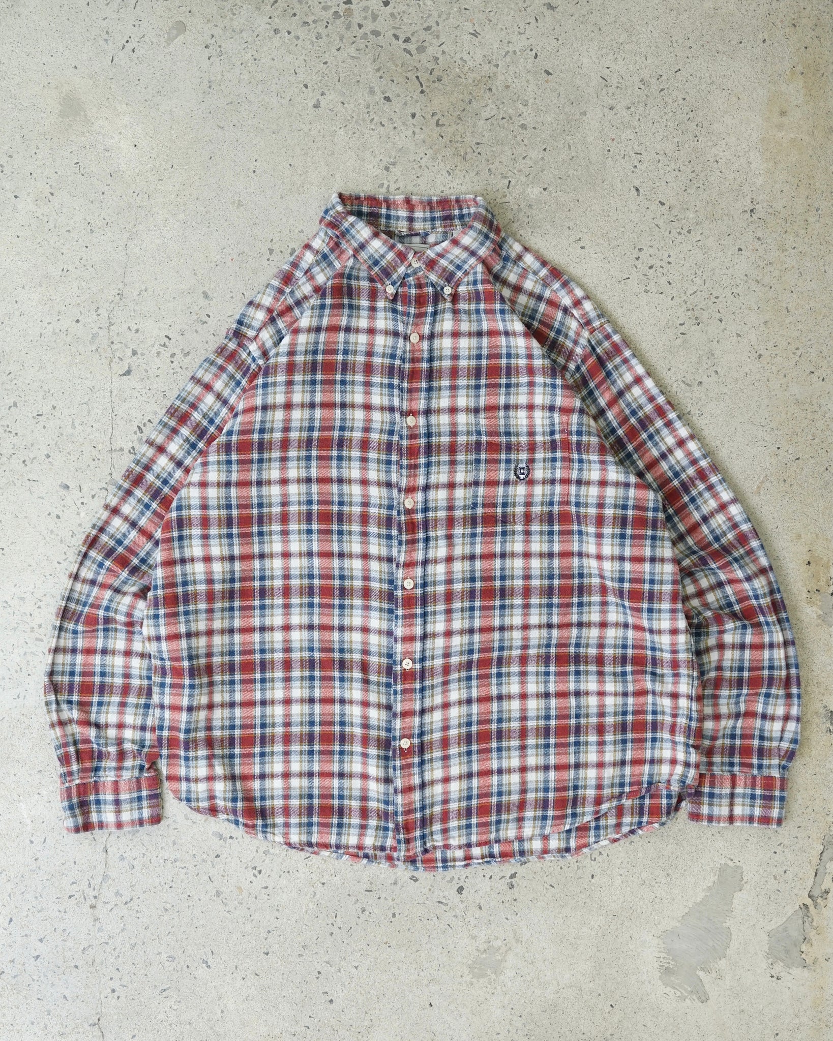 chaps plaid button-up flannel