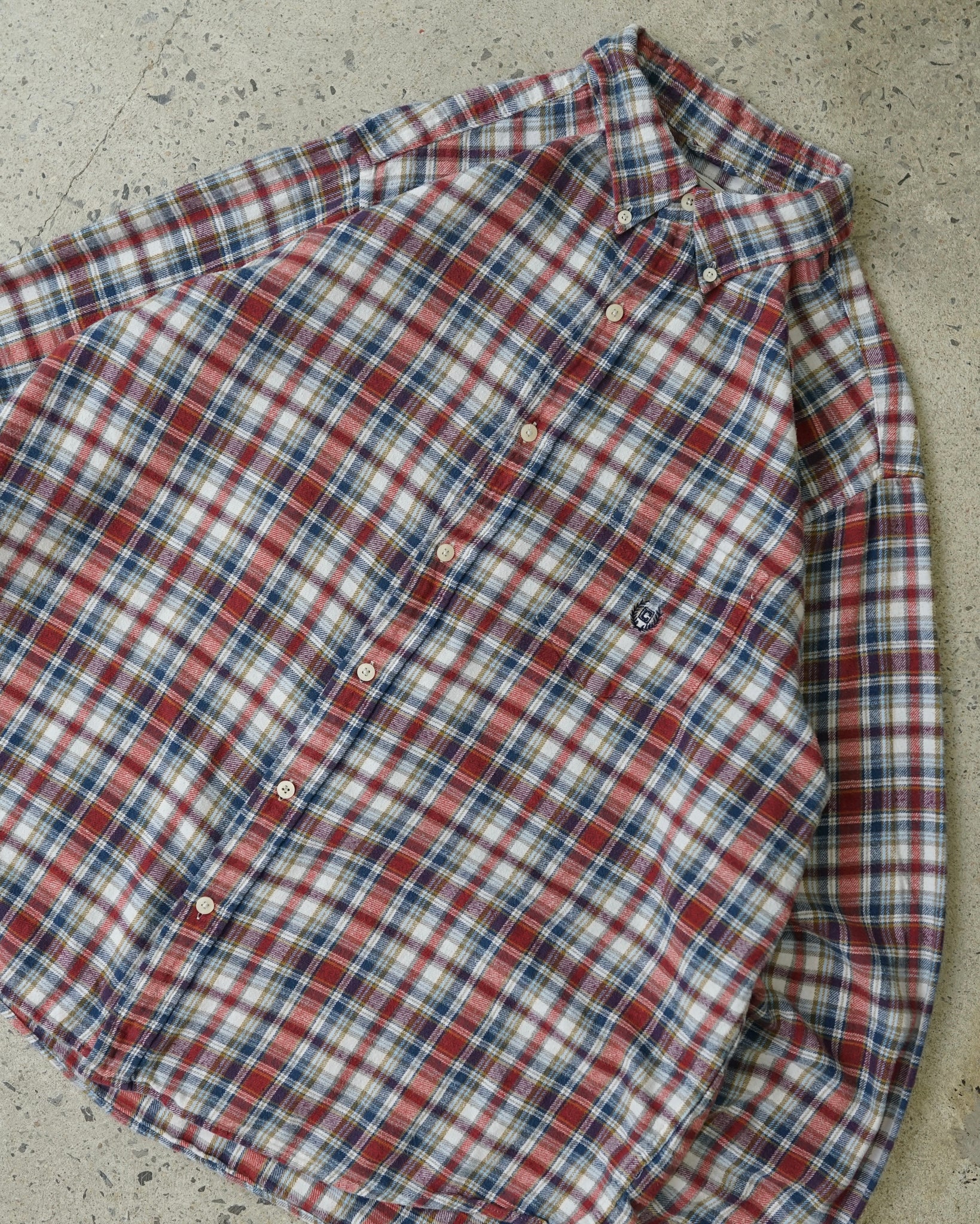 chaps plaid button-up flannel