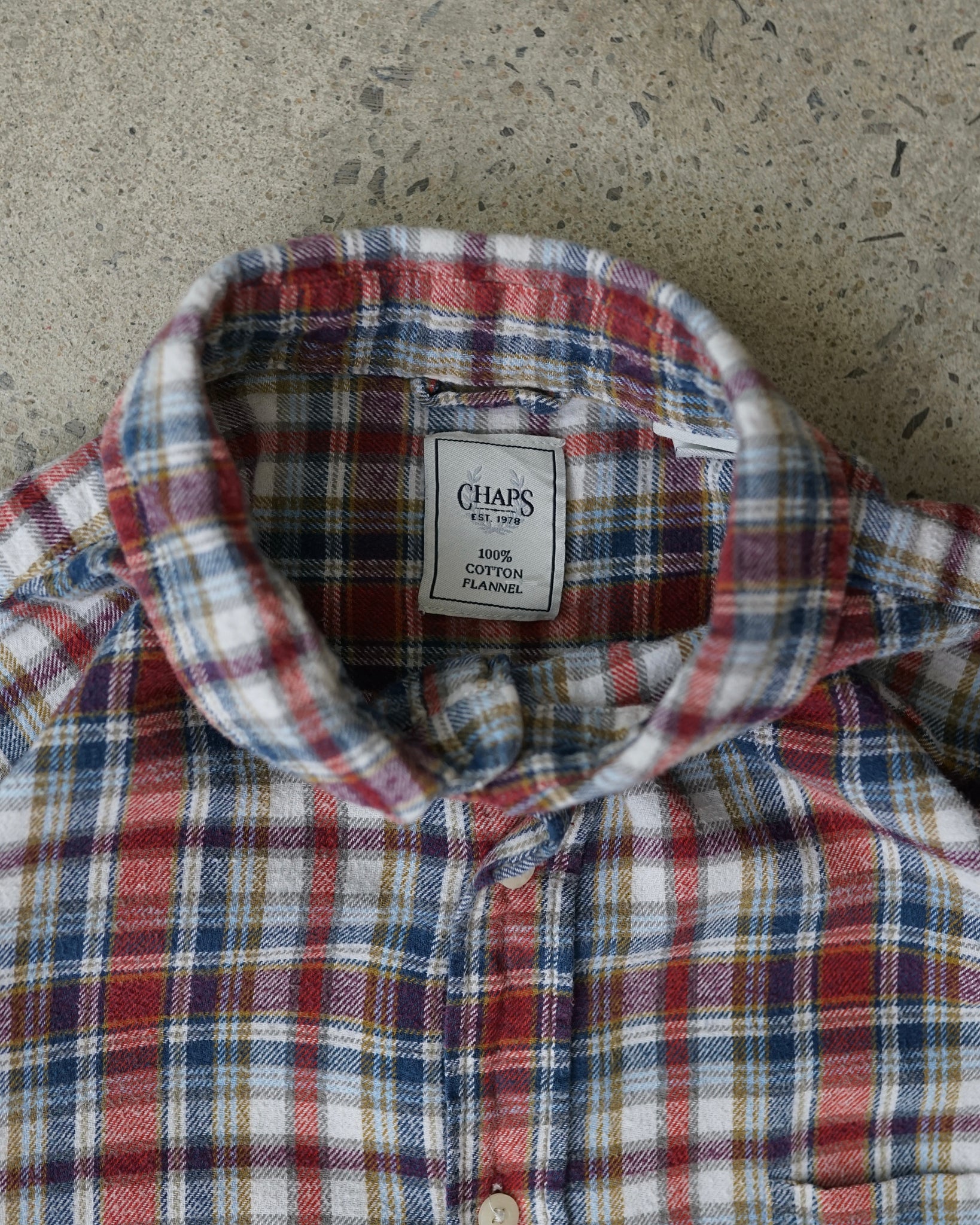 chaps plaid button-up flannel
