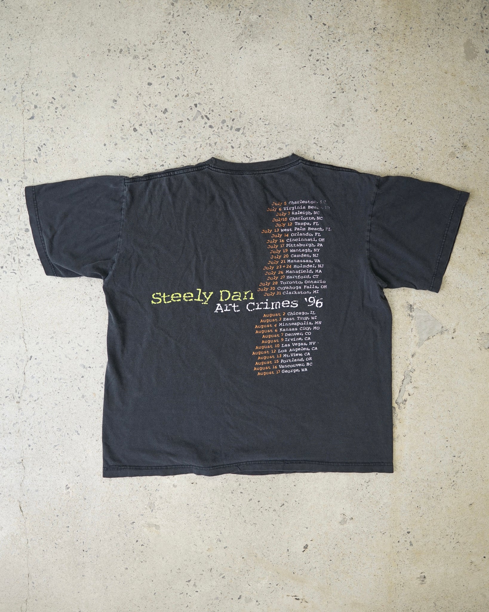 steely dan art crimes 1996 t-shirt - boxy XL