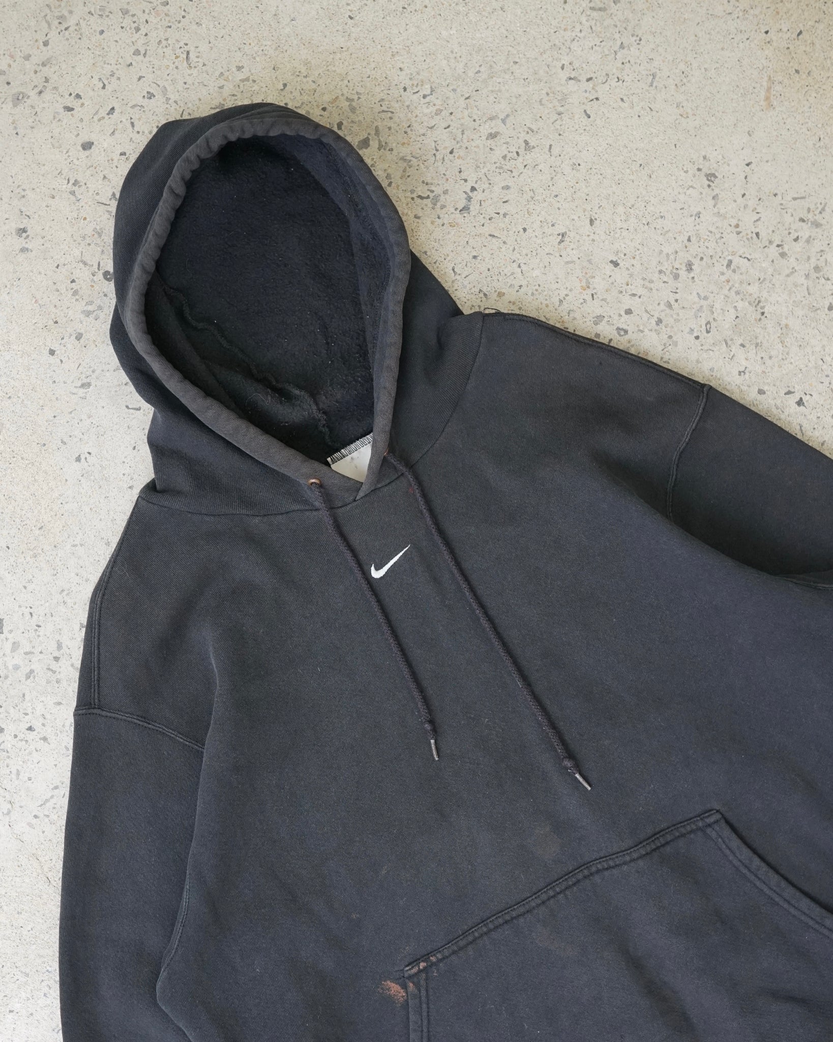 nike center check hoodie - large