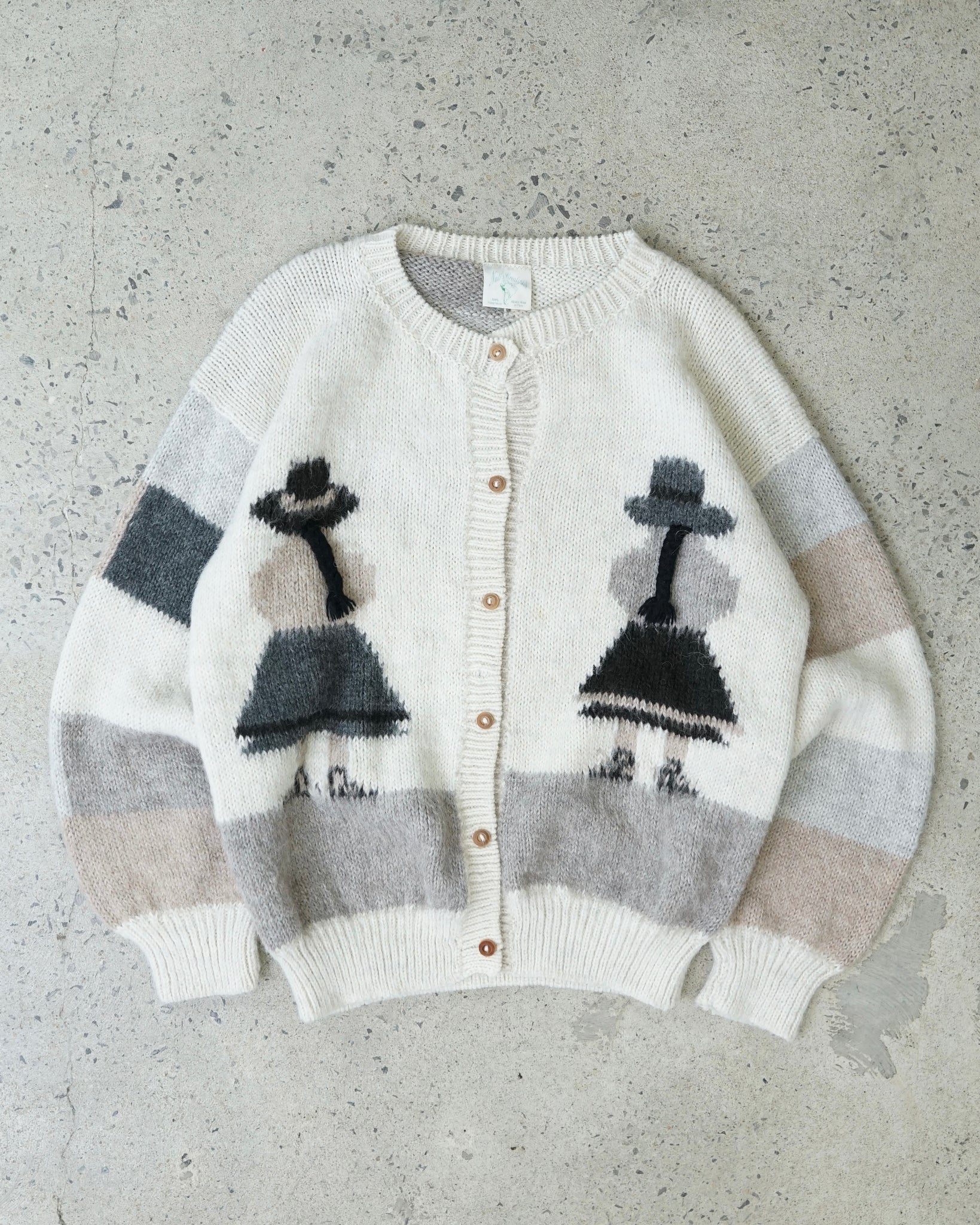 nati's creations wool knit cardigan