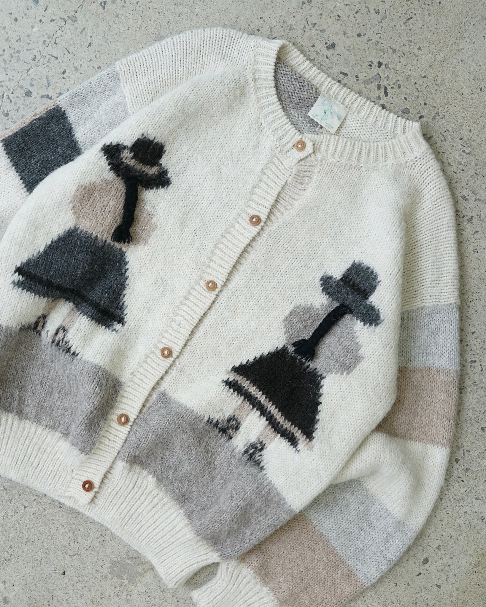nati's creations wool knit cardigan