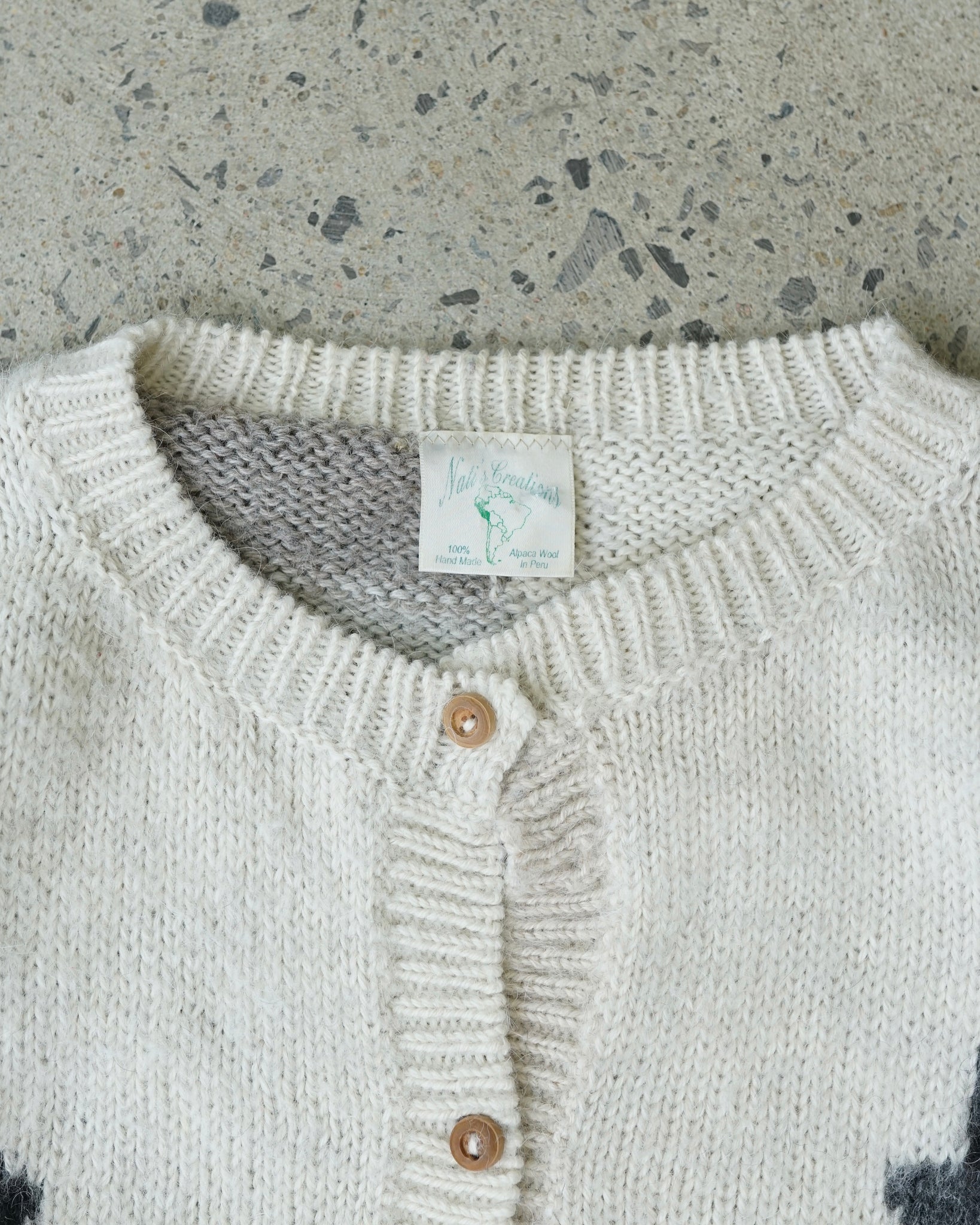 nati's creations wool knit cardigan