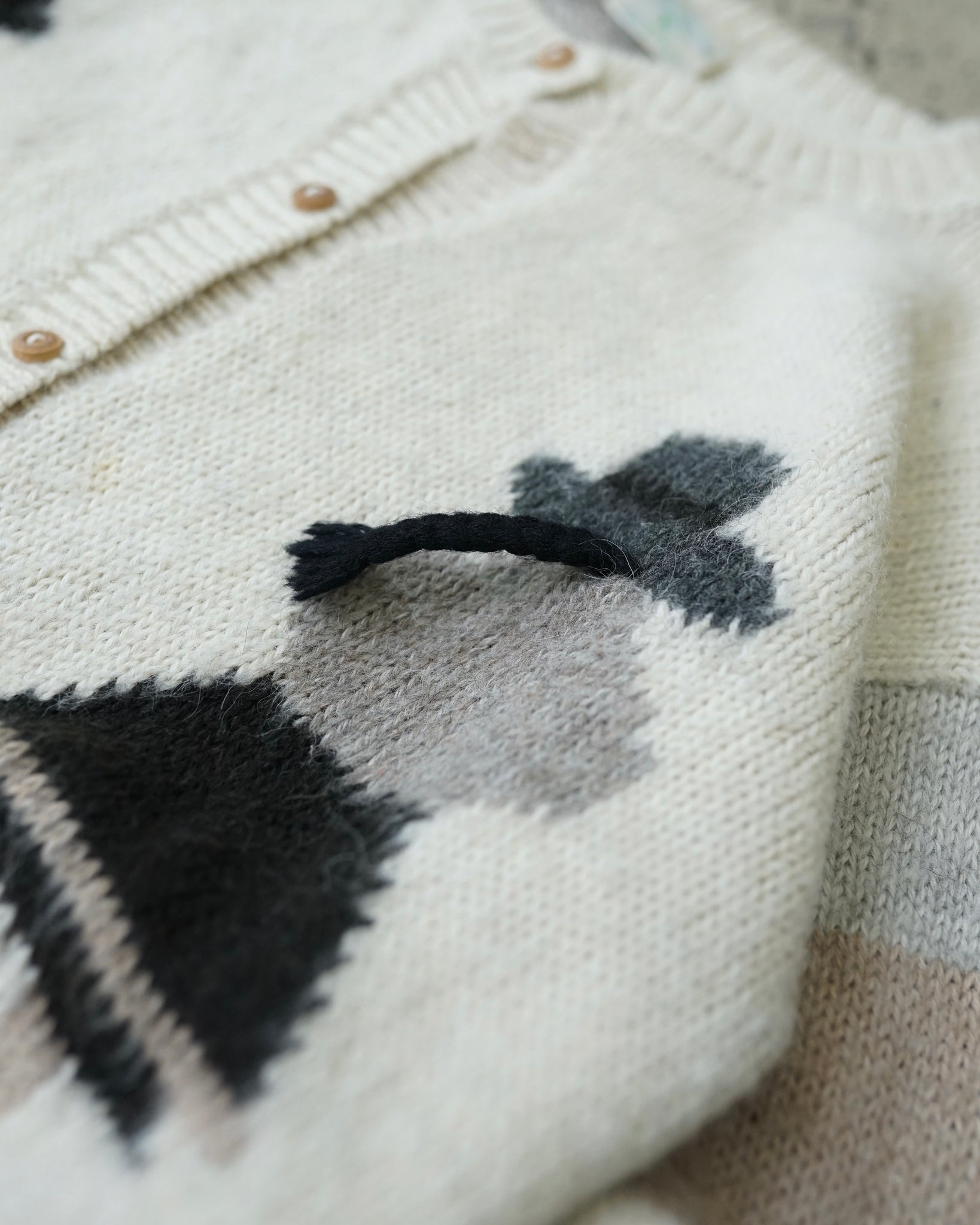 nati's creations wool knit cardigan