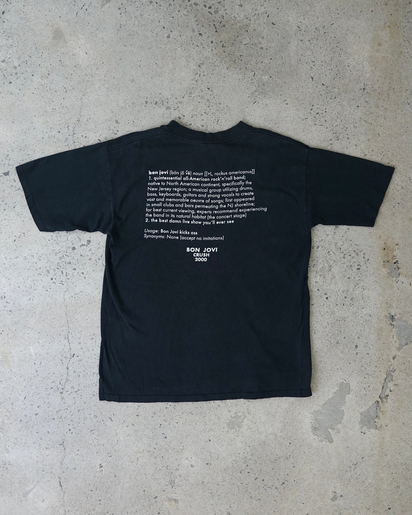 bon jovi crush tour 2000 rock band t-shirt