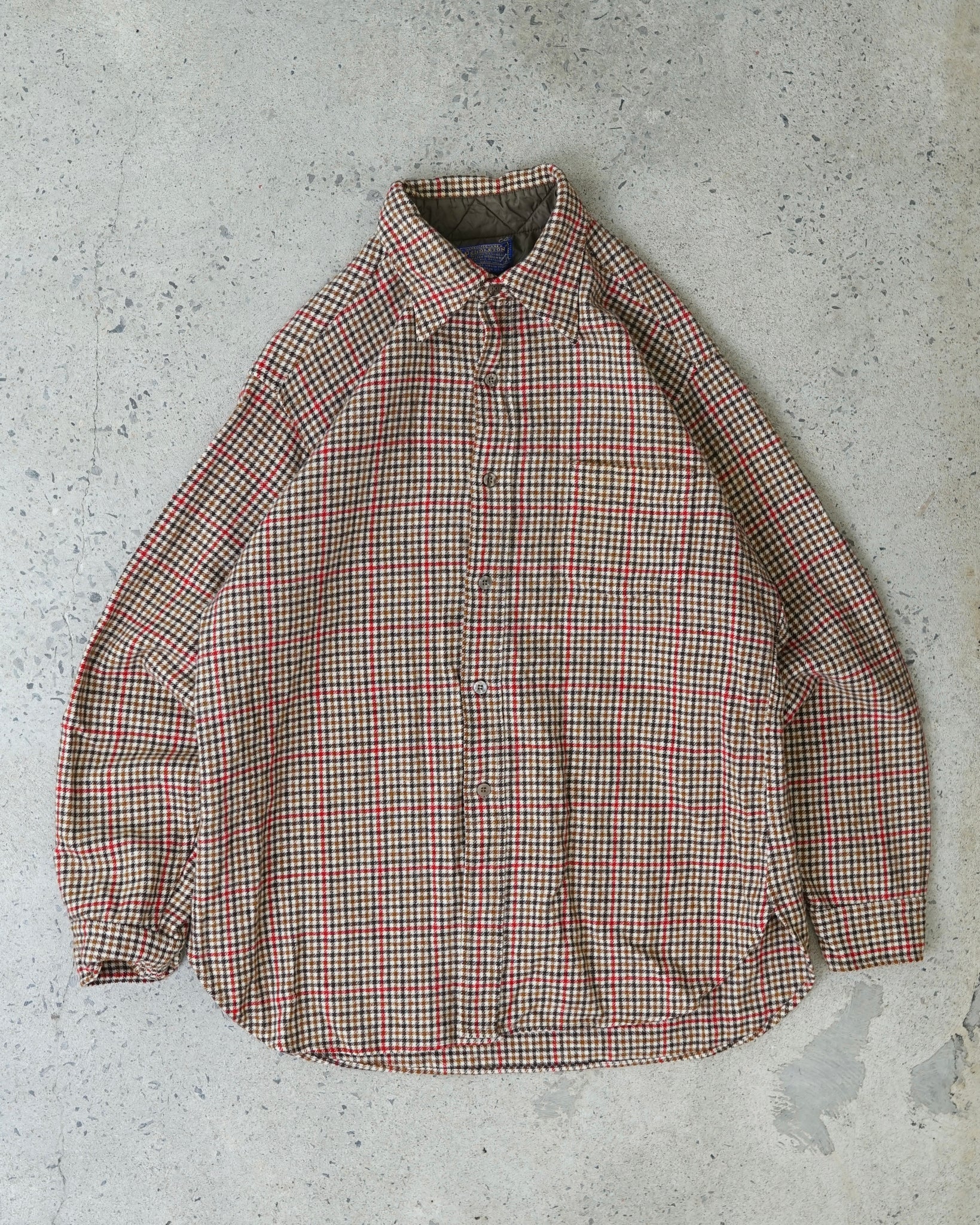 pendleton wool plaid button-up shirt