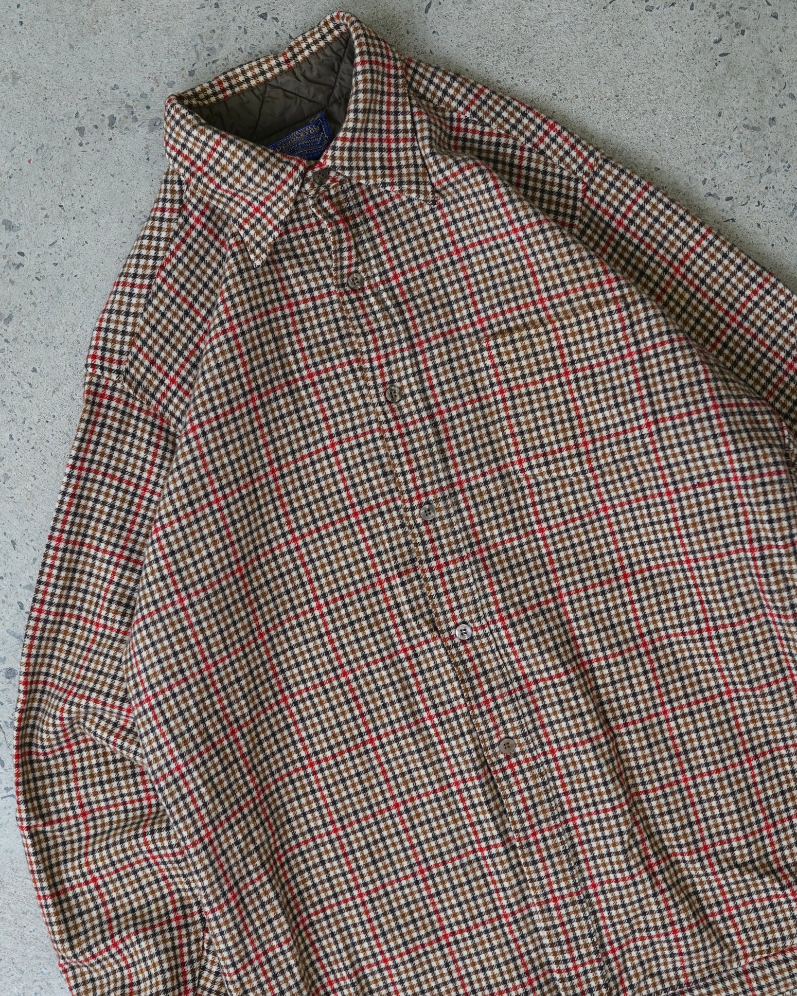 pendleton wool plaid button-up shirt