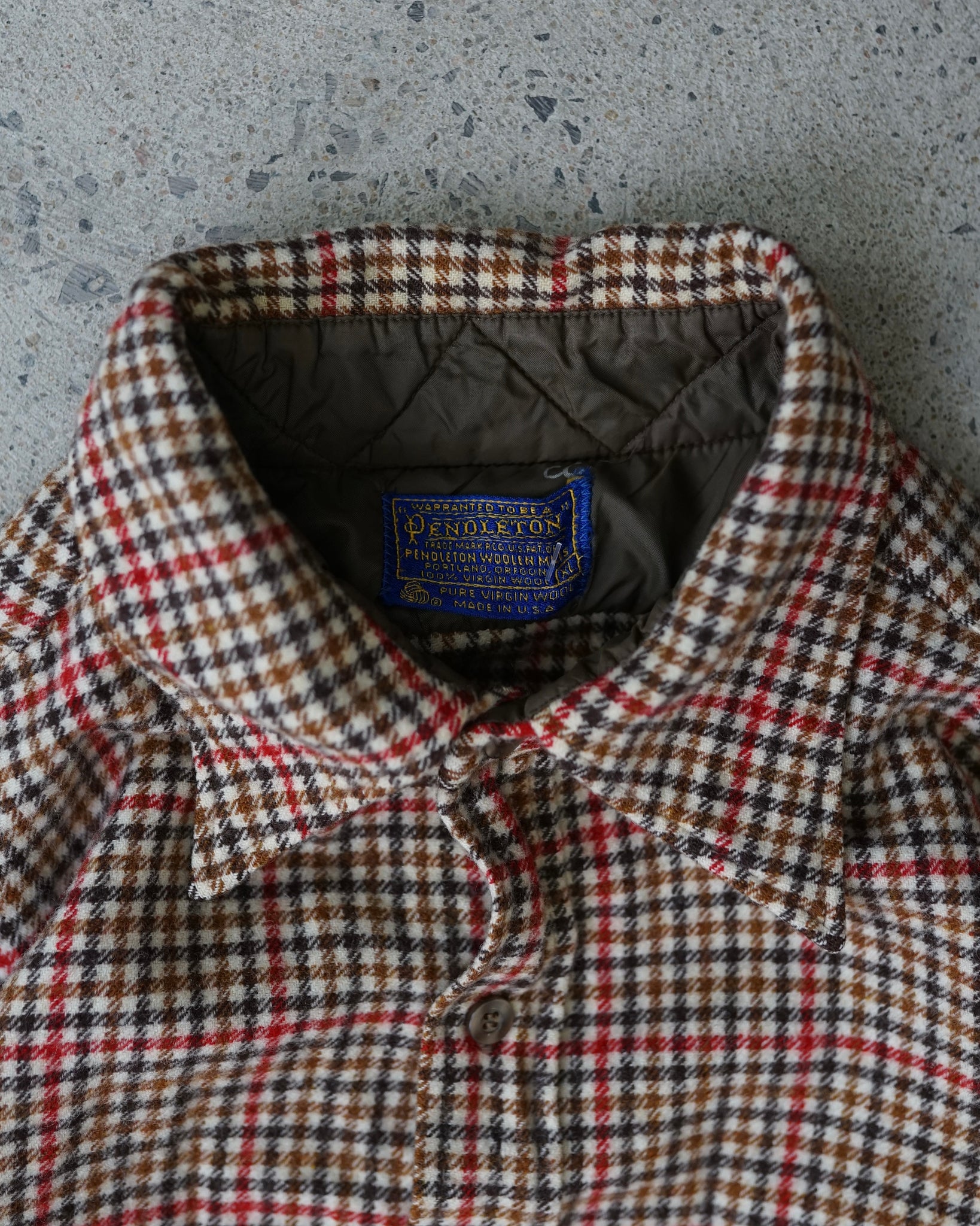 pendleton wool plaid button-up shirt