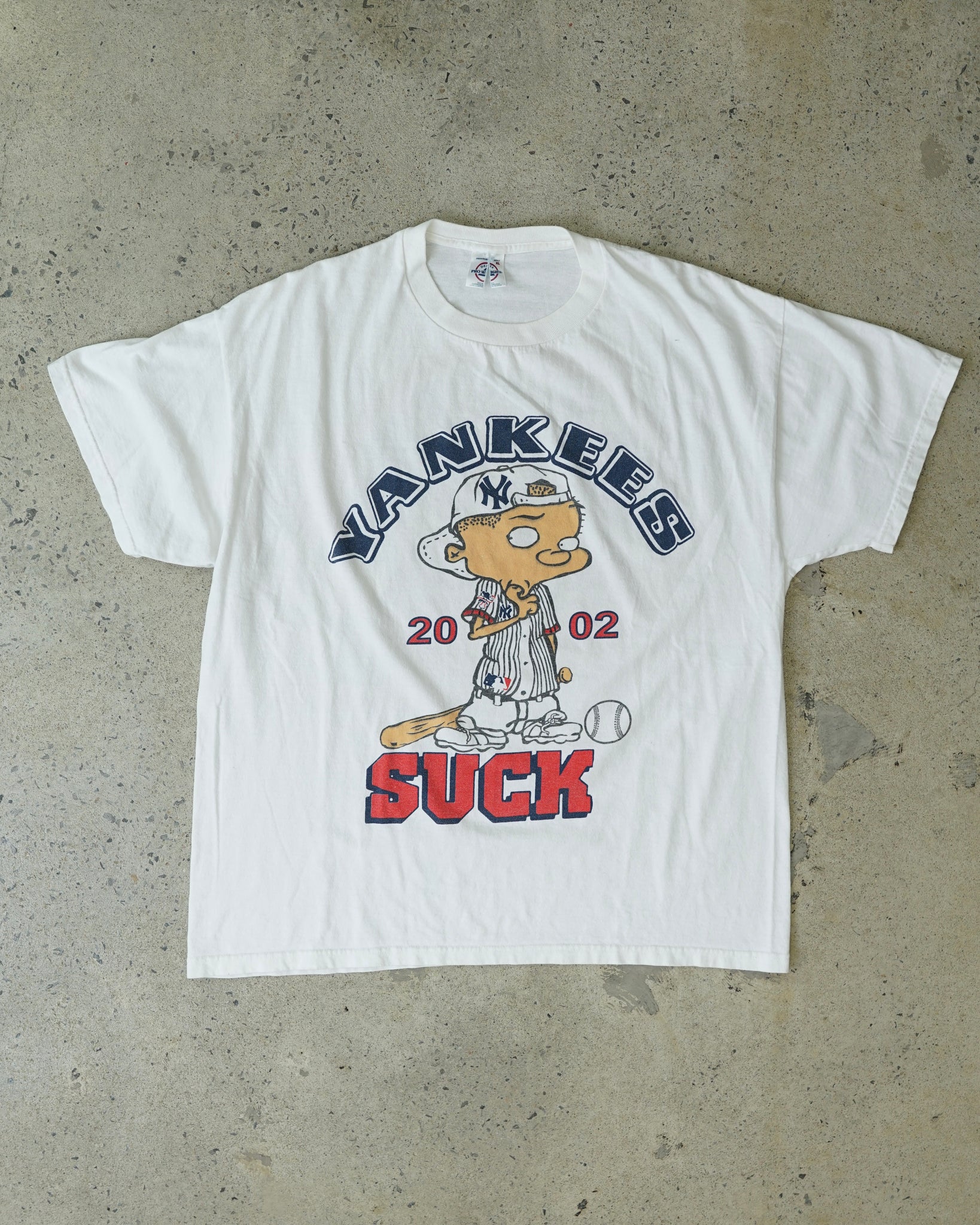 yankees suck 2002 t-shirt - XL