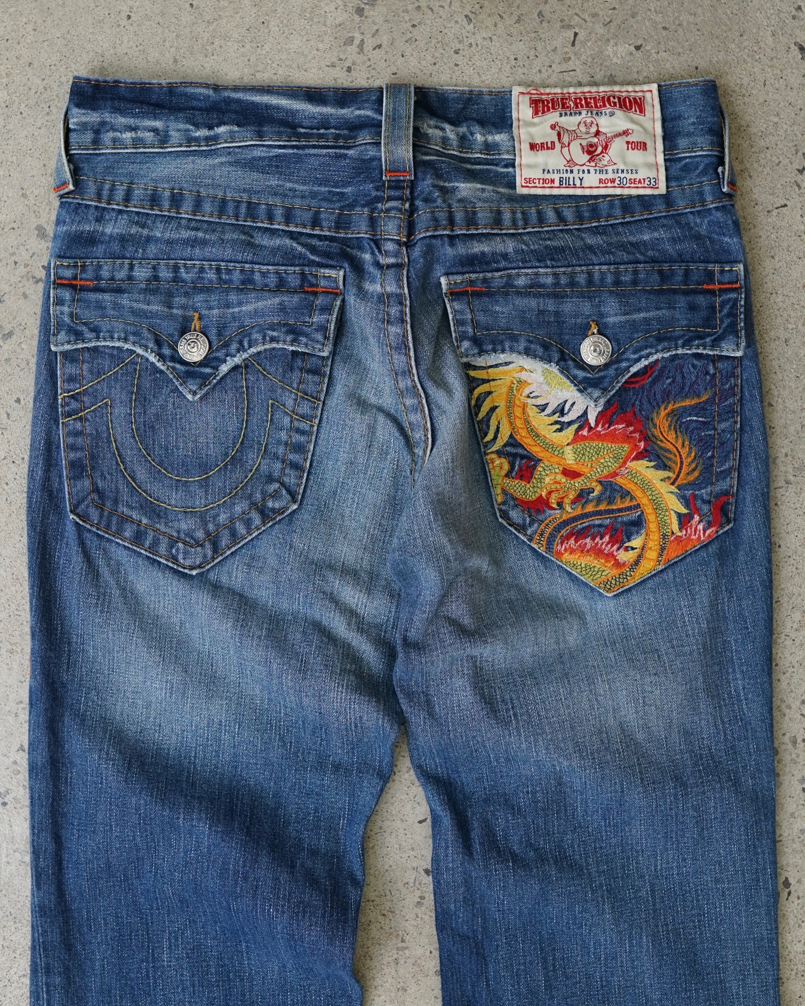 true religion embroidered jeans
